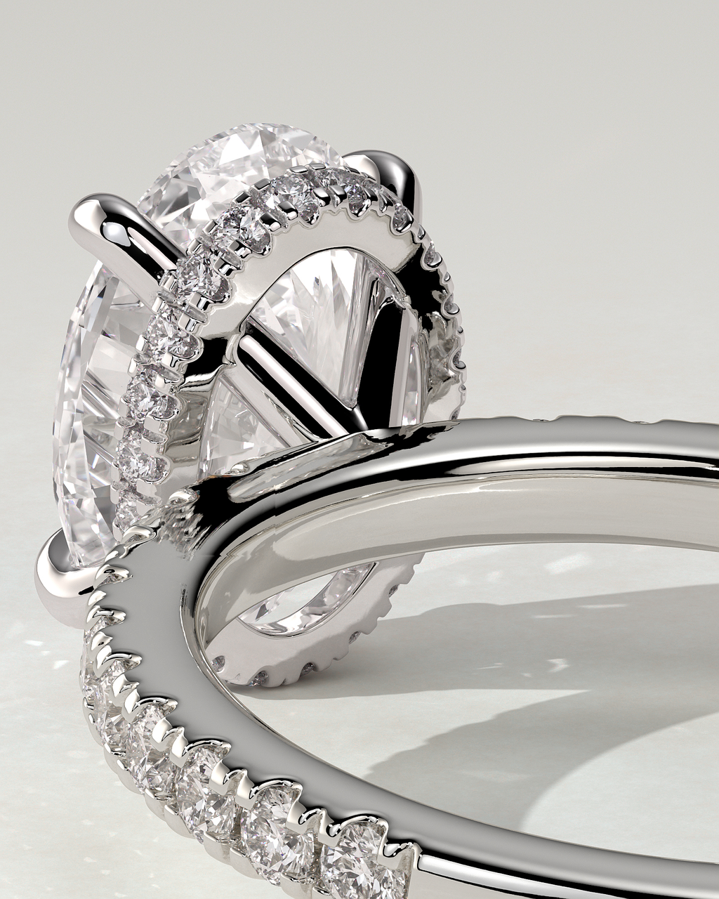 Evangeline Solitaire Oval Ring