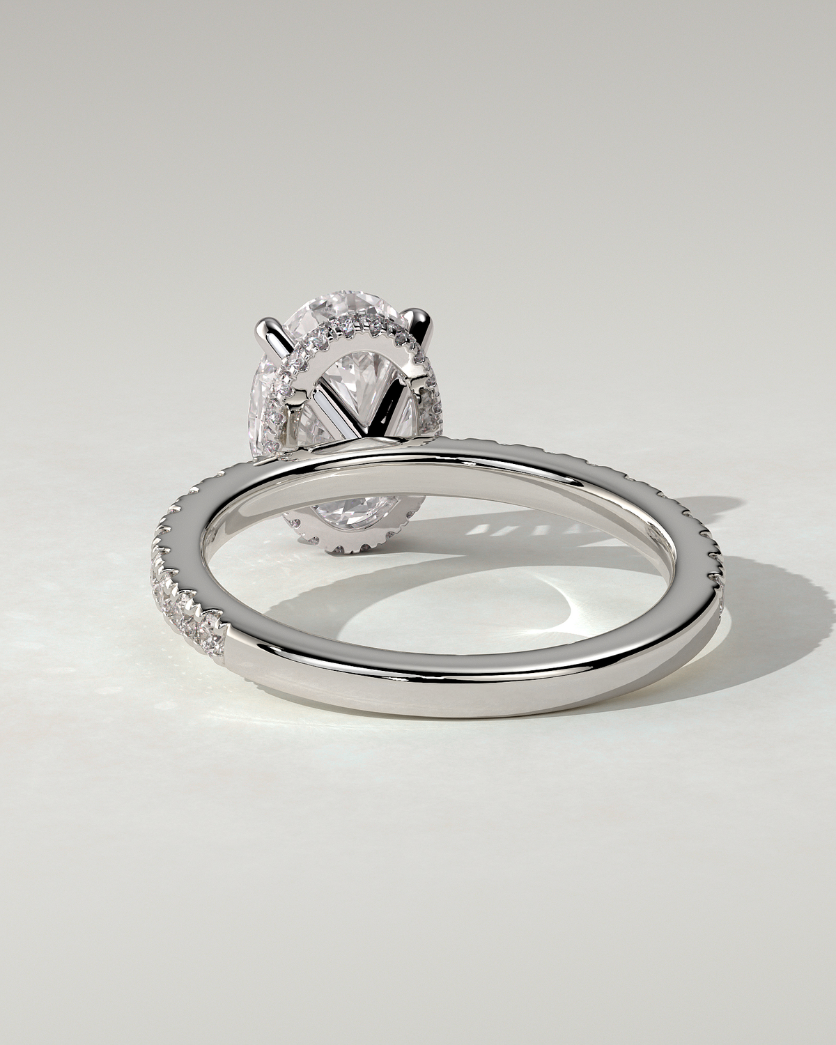 Evangeline Solitaire Oval Ring
