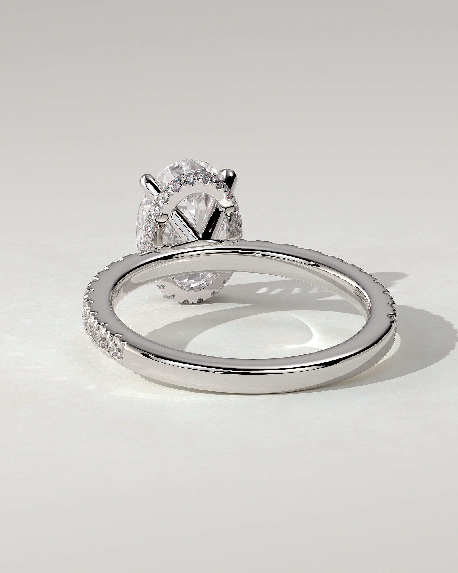 Evangeline Solitaire Oval Ring