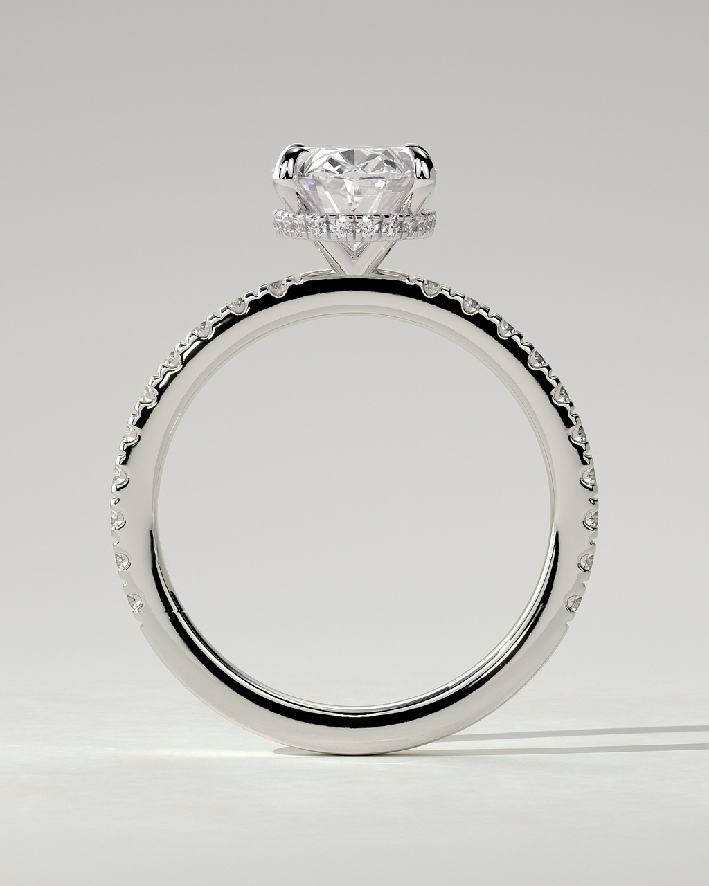 Evangeline Solitaire Oval Ring