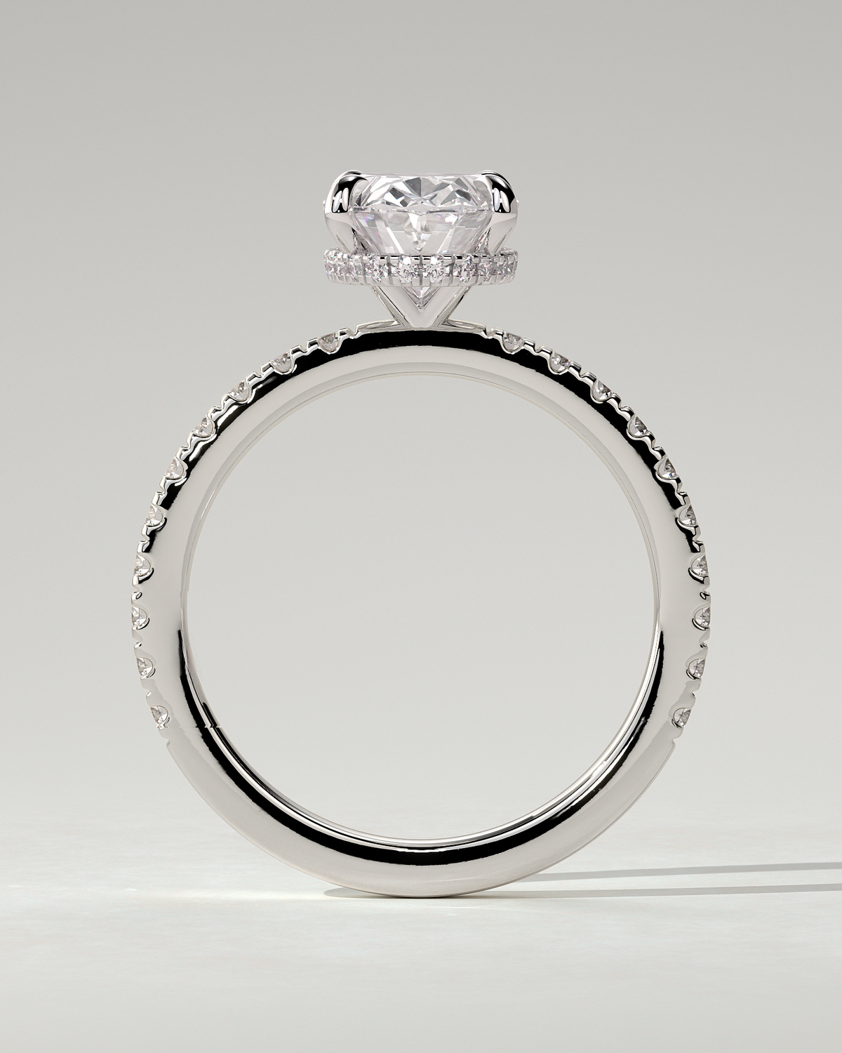 Evangeline Solitaire Oval Ring