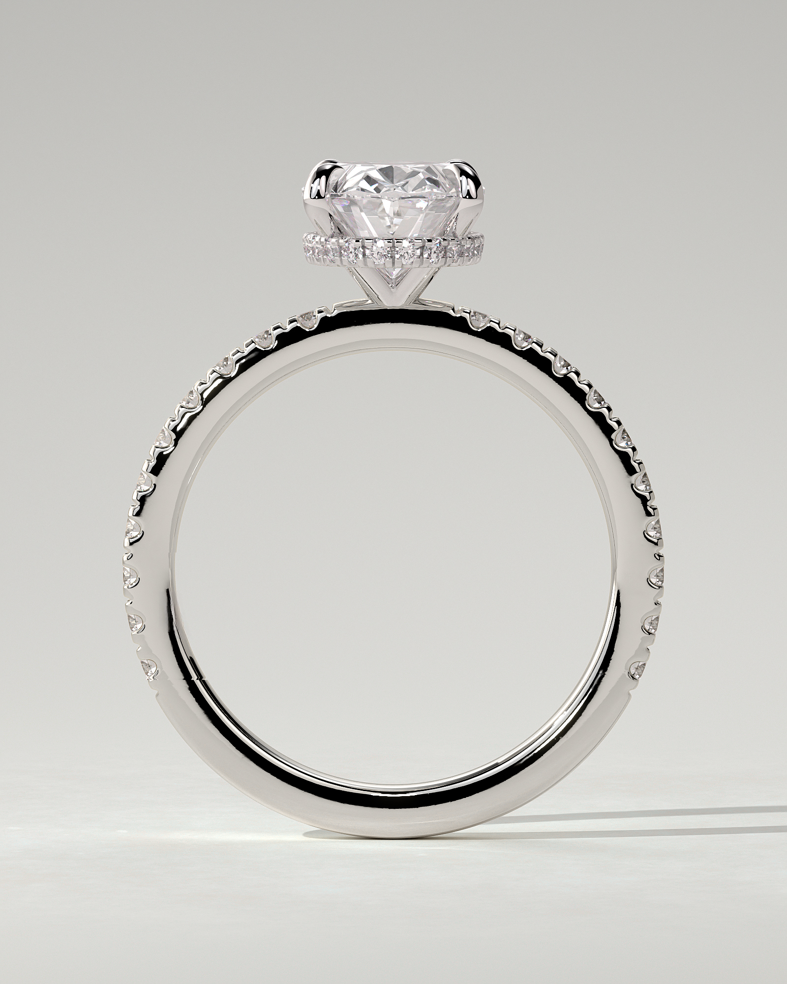 Evangeline Solitaire Oval Ring