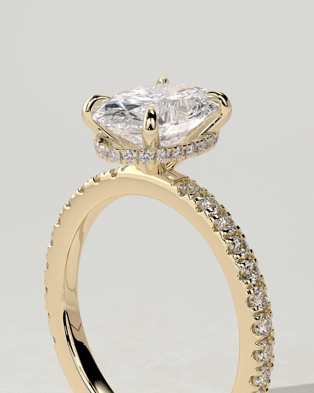 Evangeline Solitaire Oval Ring