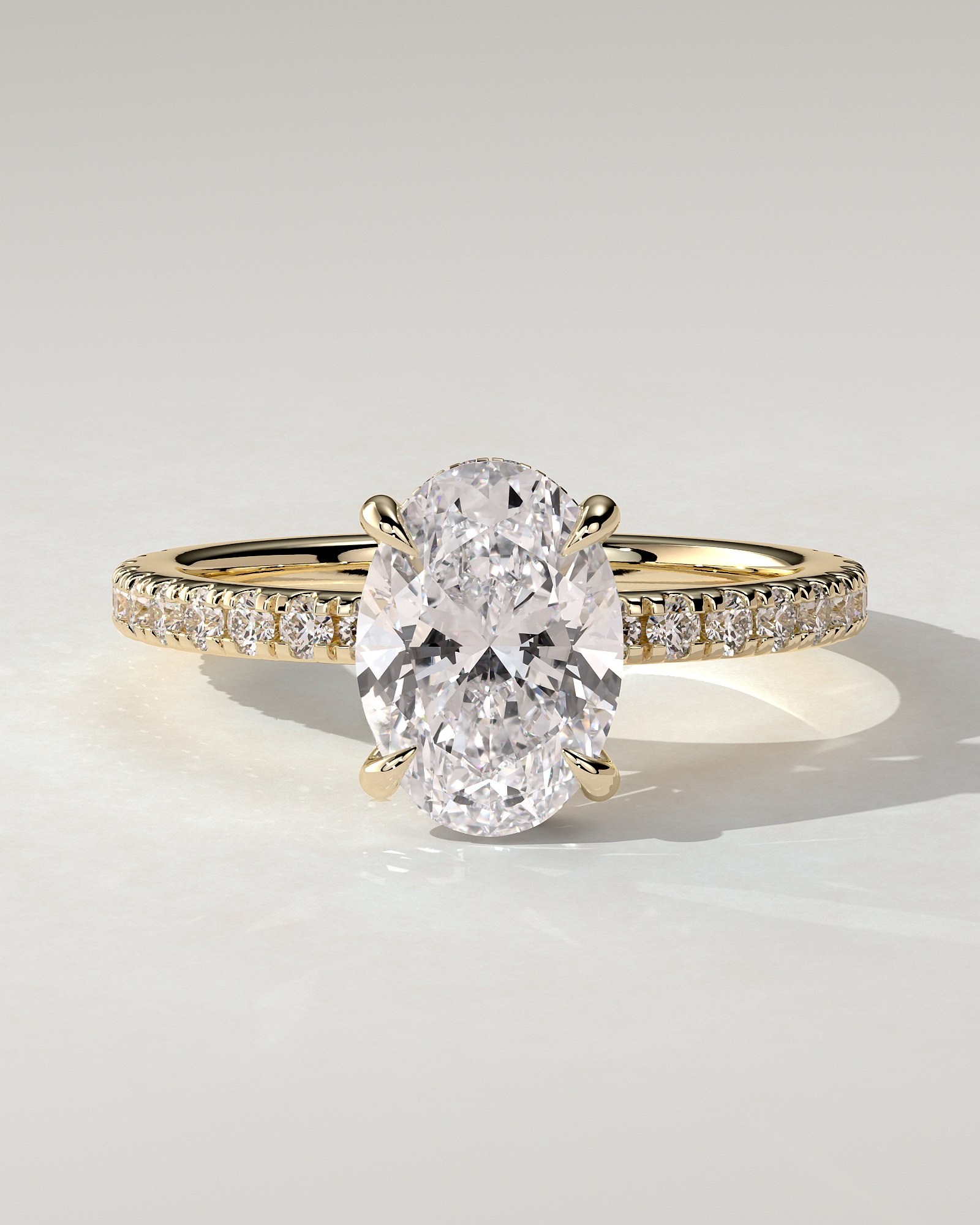 Evangeline Solitaire Oval Ring