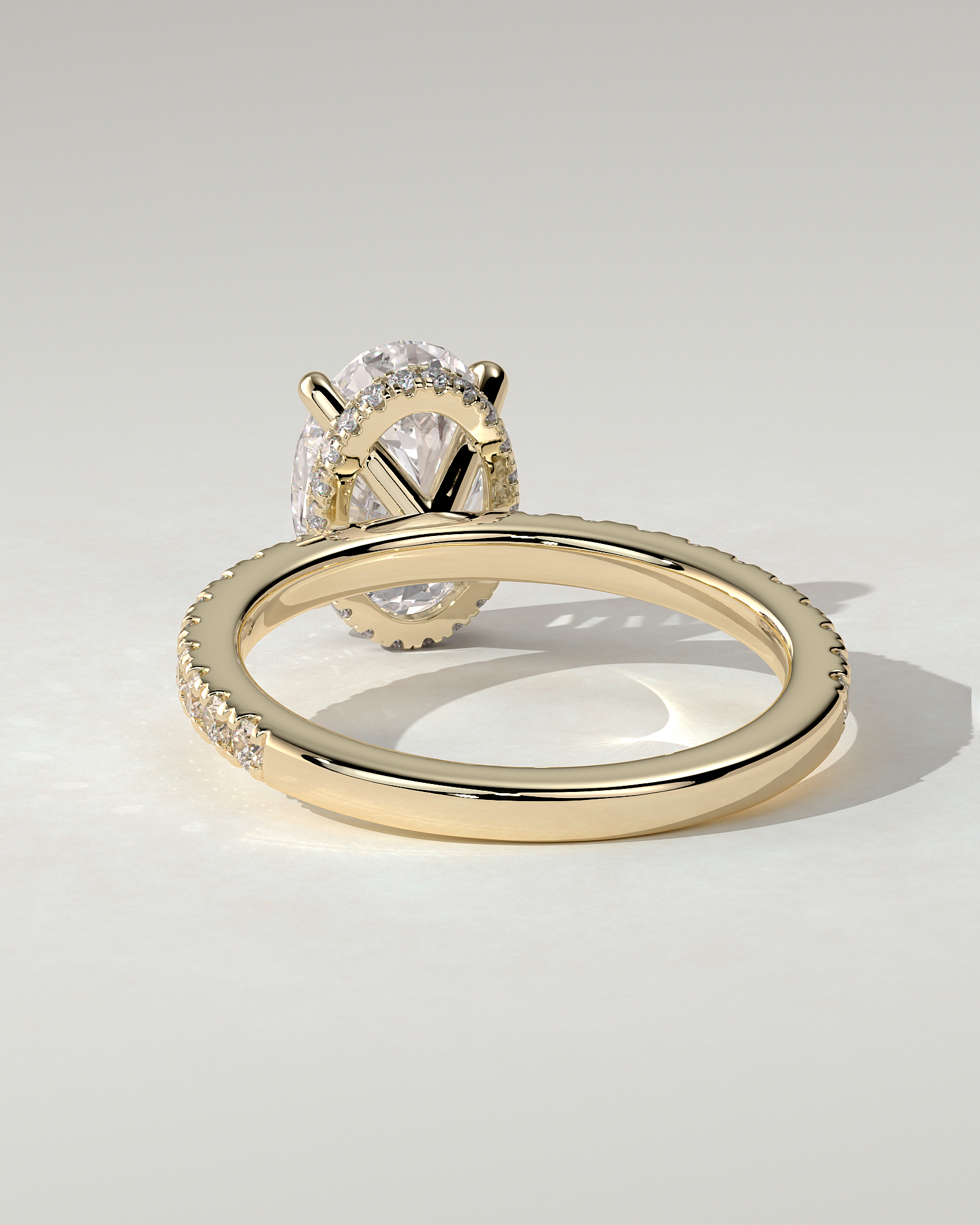 Evangeline Solitaire Oval Ring