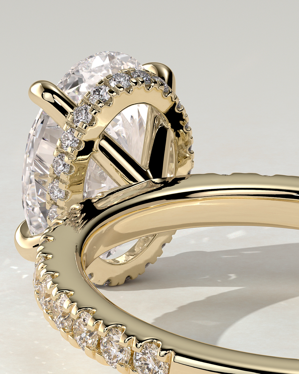 Evangeline Solitaire Oval Ring