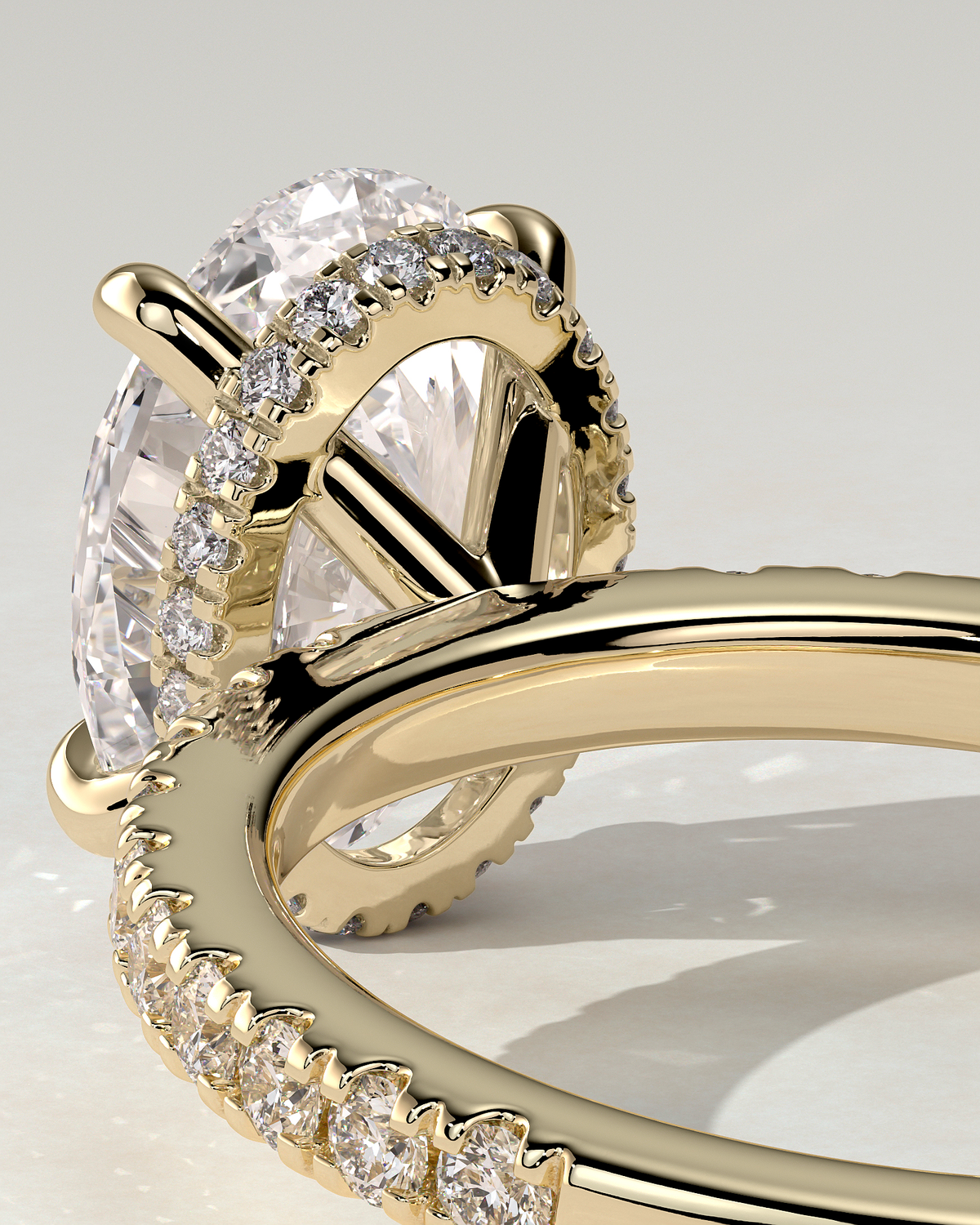 Evangeline Solitaire Oval Ring