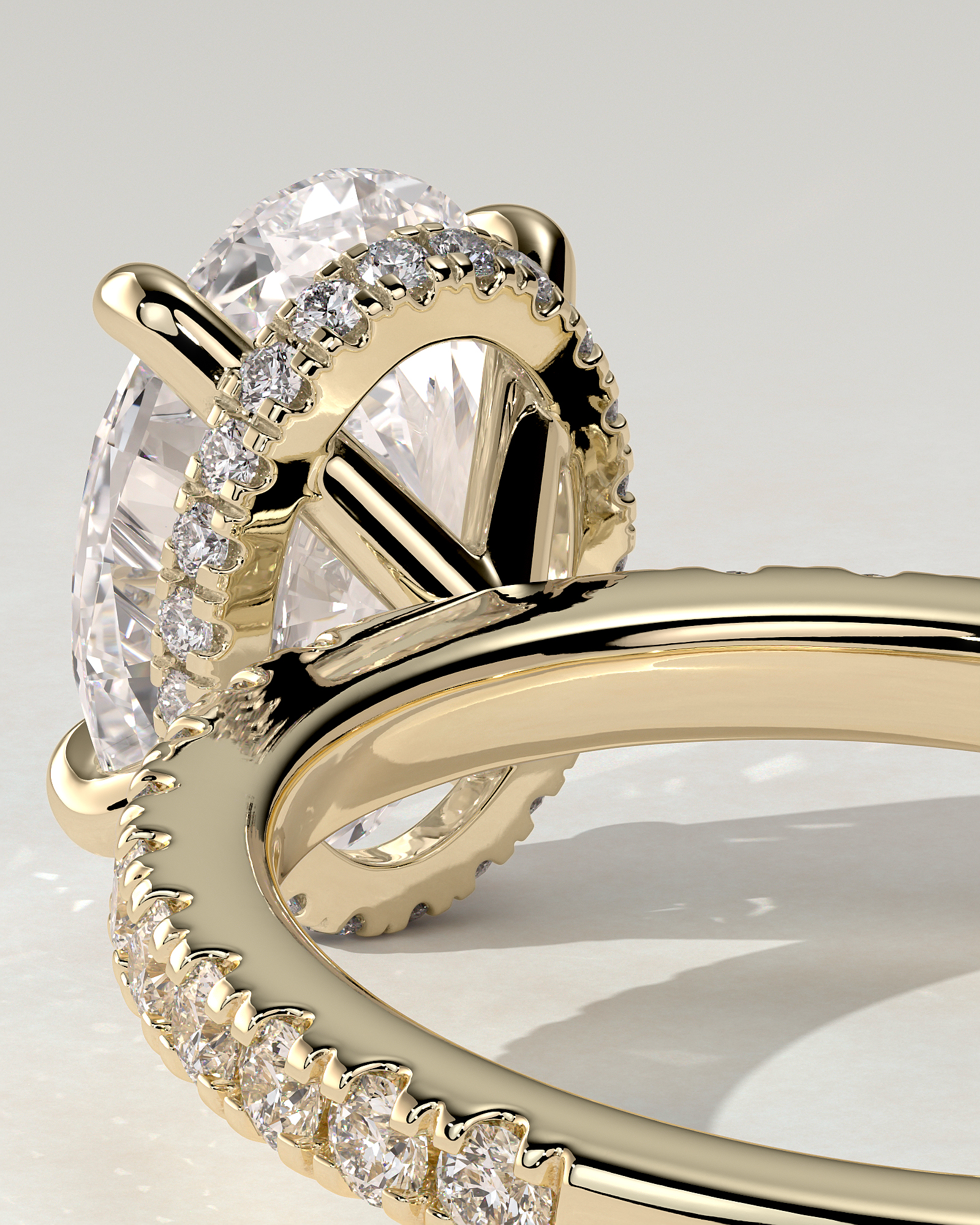 Evangeline Solitaire Oval Ring