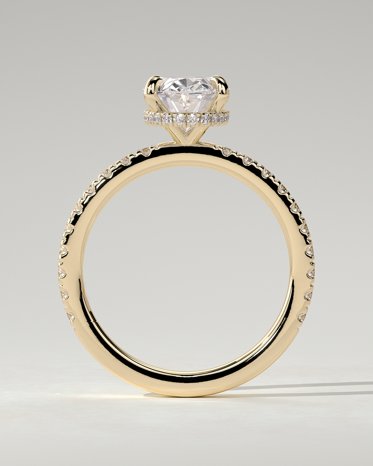 Evangeline Solitaire Oval Ring