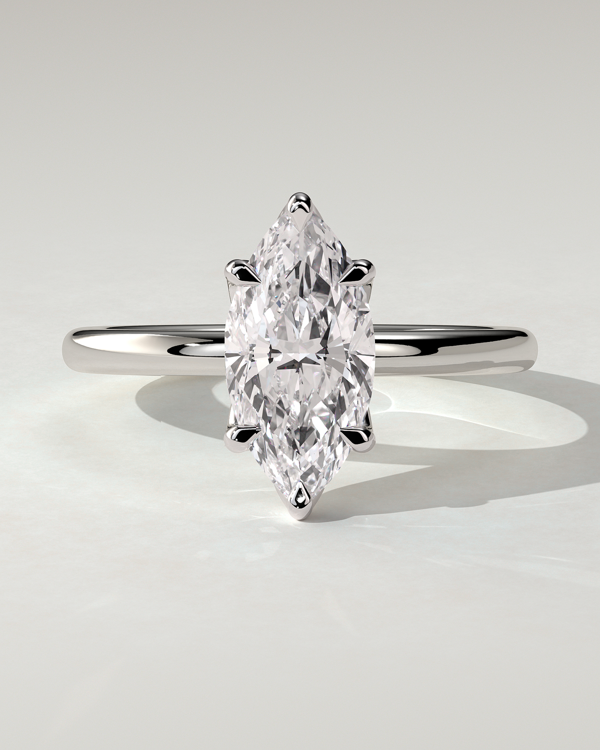 Eve Solitaire Marquise Ring