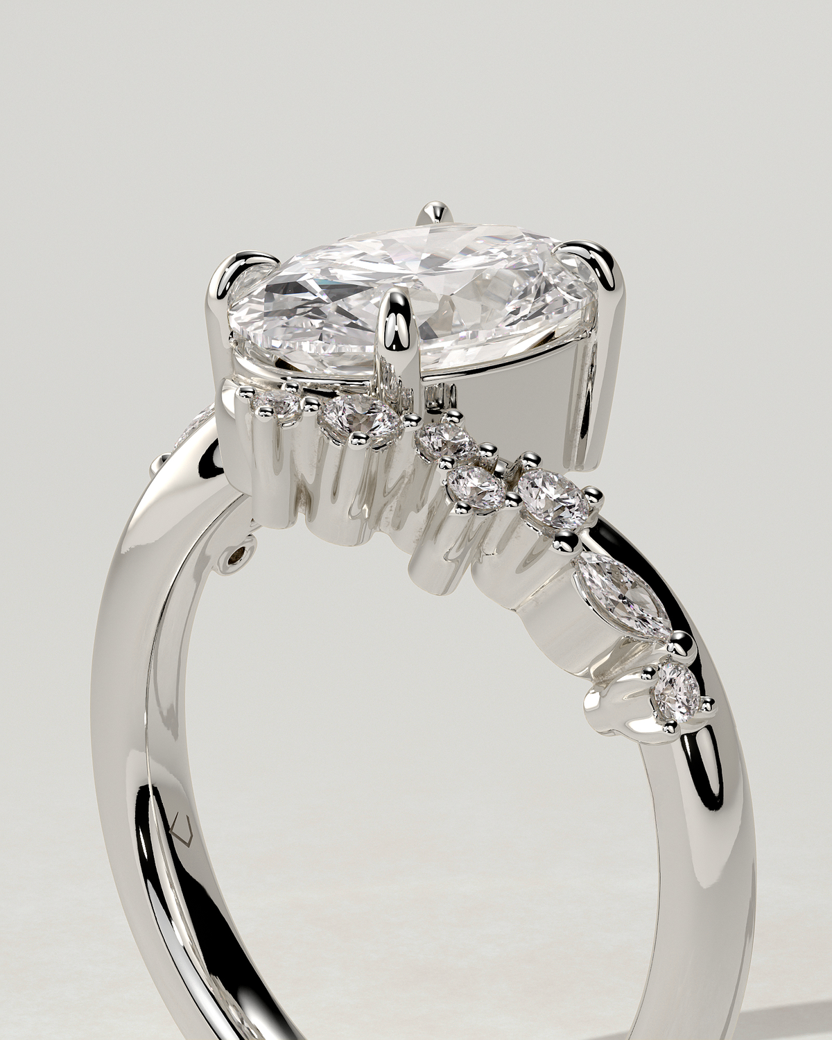 Ezmerelda Solitaire Oval Ring