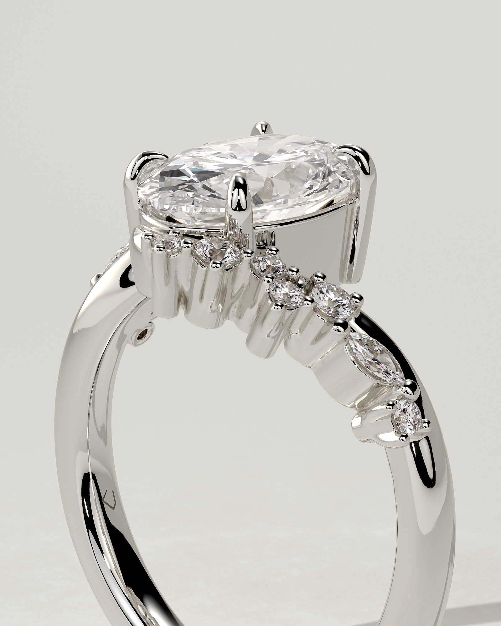 Ezmerelda Solitaire Oval Ring