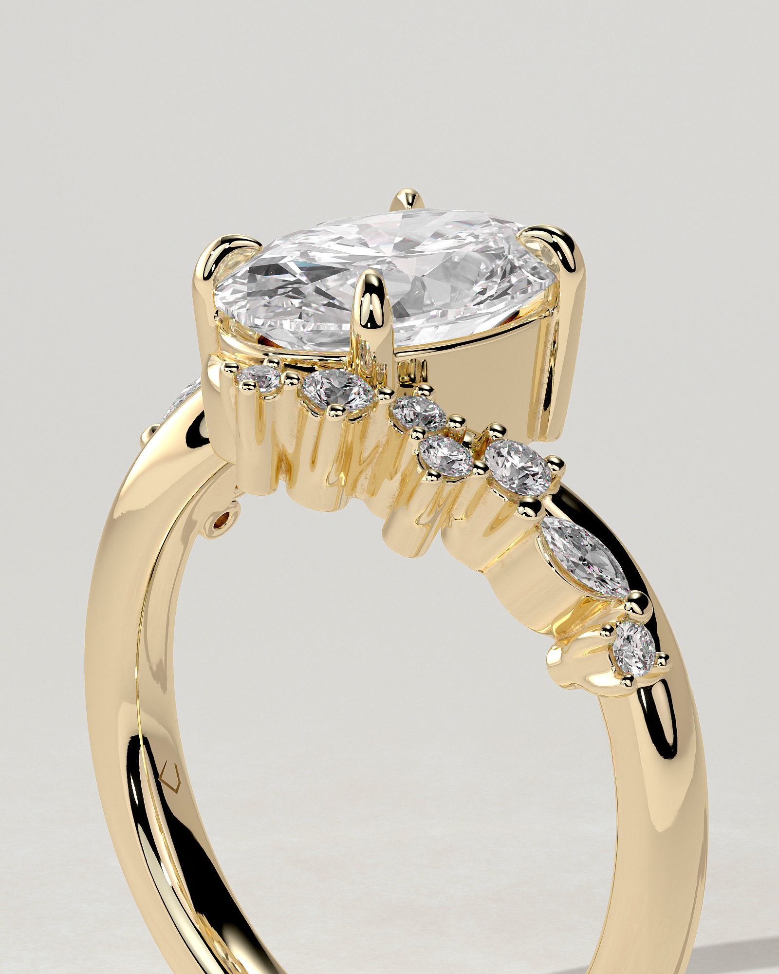 Ezmerelda Solitaire Oval Ring