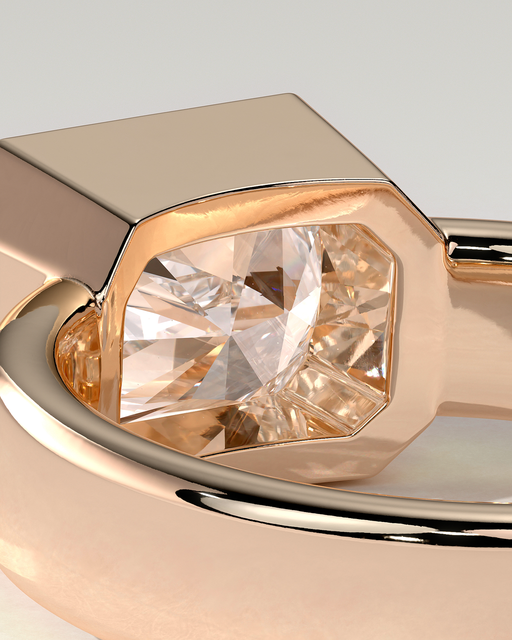 Frankie Bezel Radiant Ring