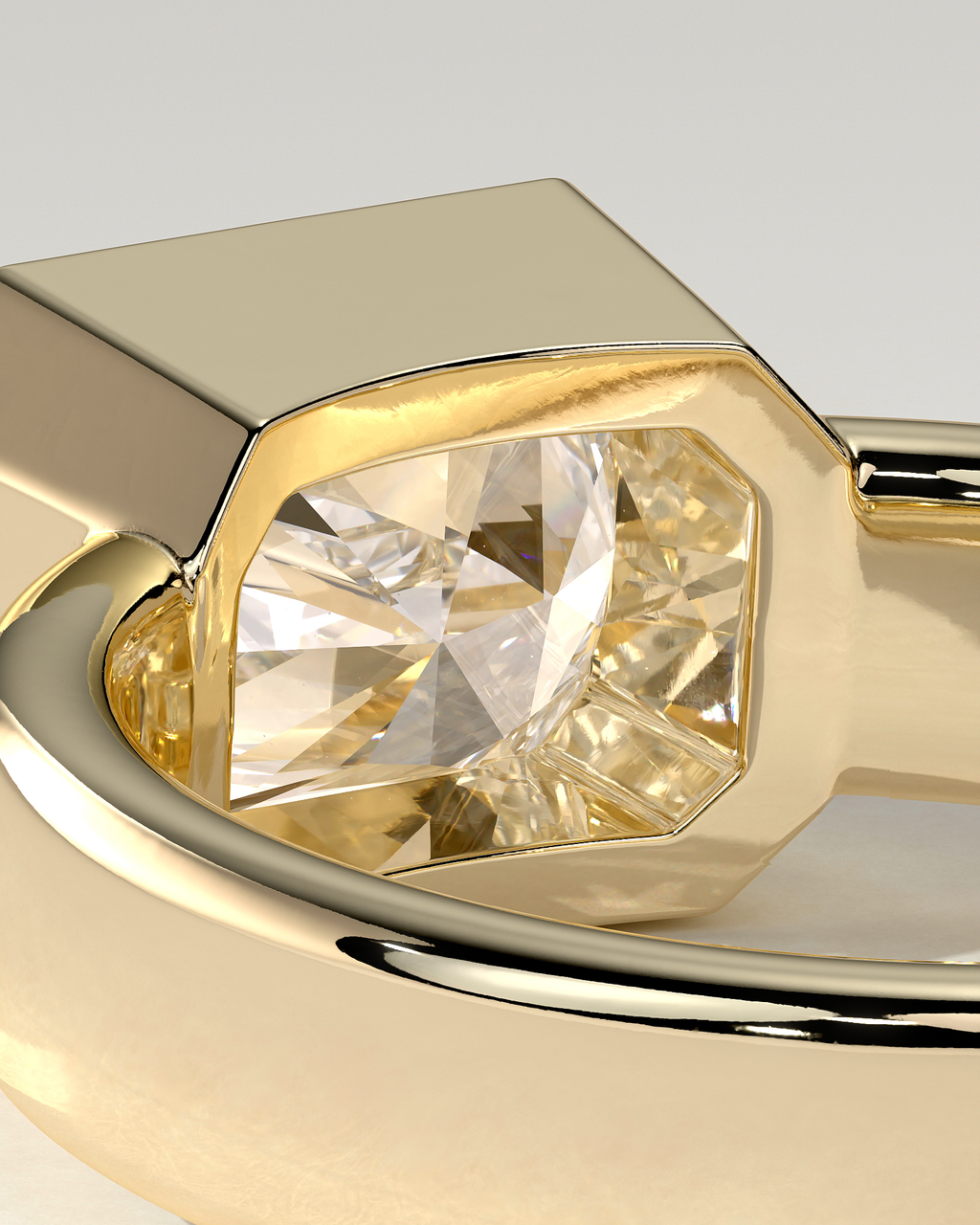 Frankie Bezel Radiant Ring