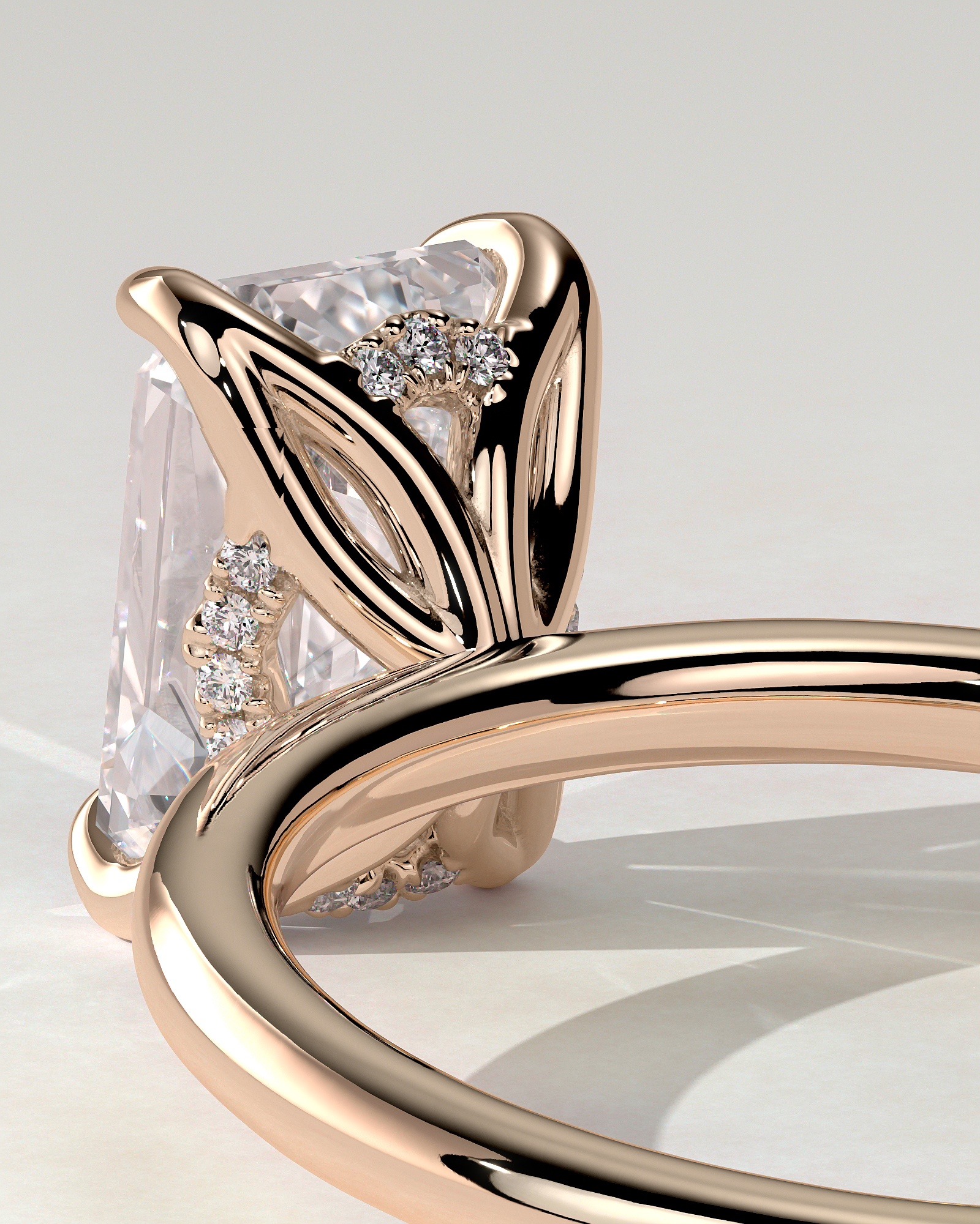Freesia Solitaire Emerald Ring
