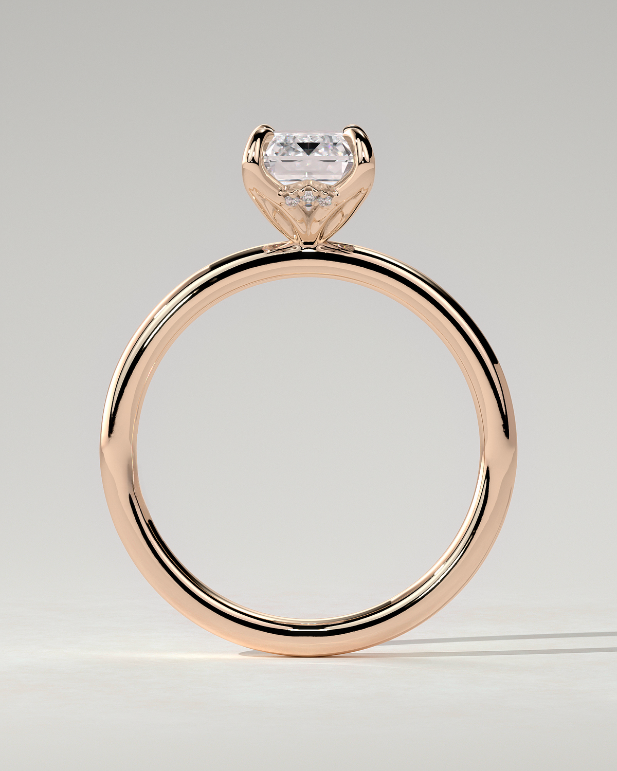 Freesia Solitaire Emerald Ring
