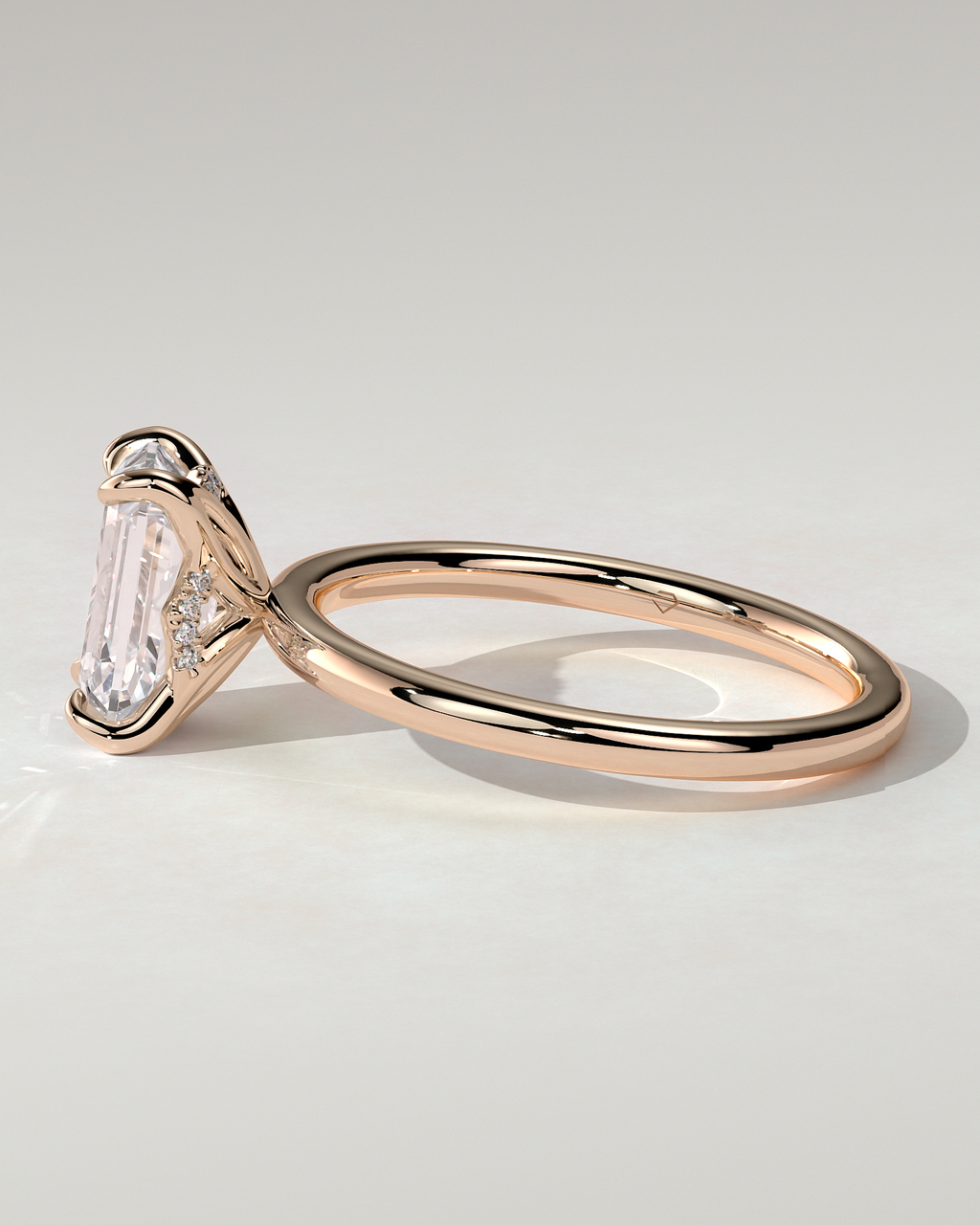Freesia Solitaire Emerald Ring