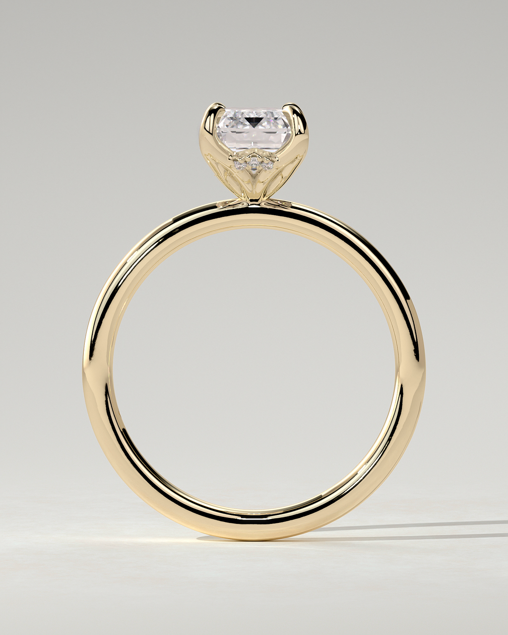 Freesia Solitaire Emerald Ring