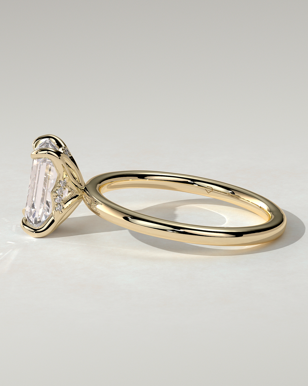 Freesia Solitaire Emerald Ring