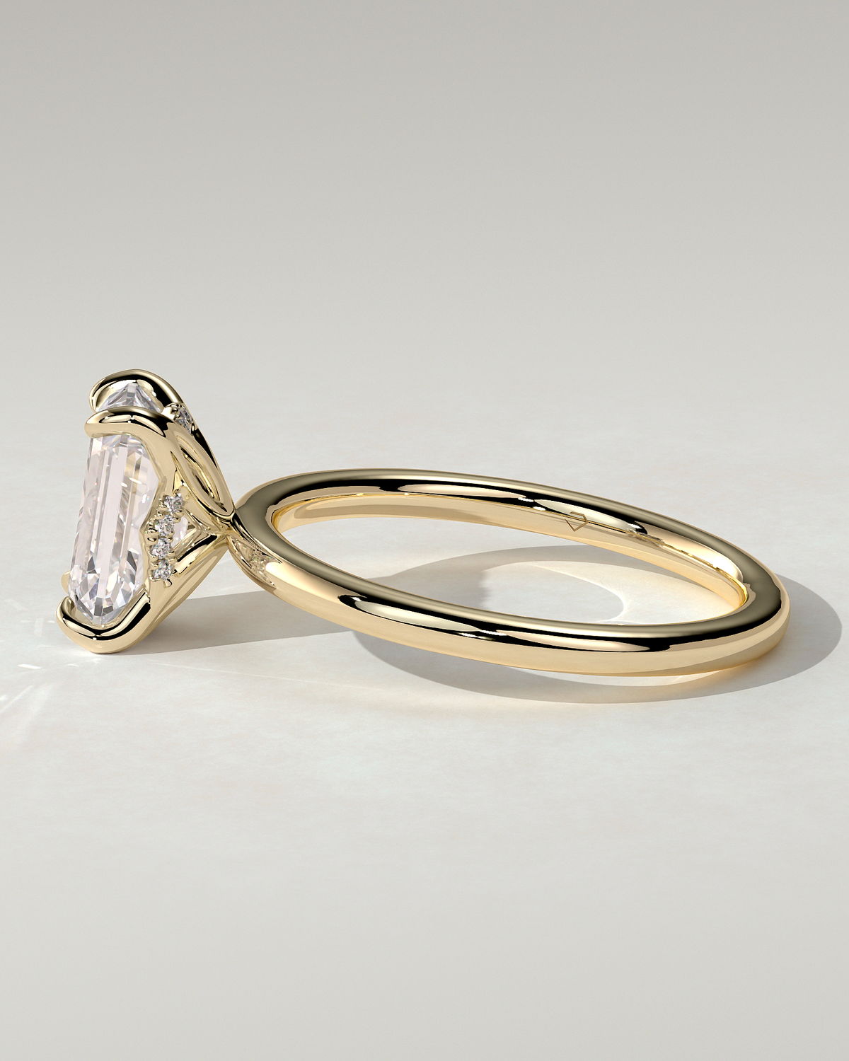 Freesia Solitaire Emerald Ring