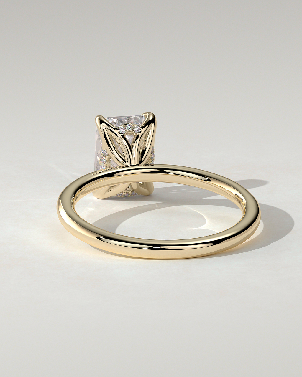 Freesia Solitaire Emerald Ring