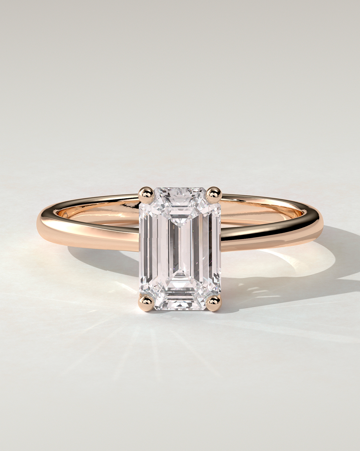Freya Solitaire Emerald Ring