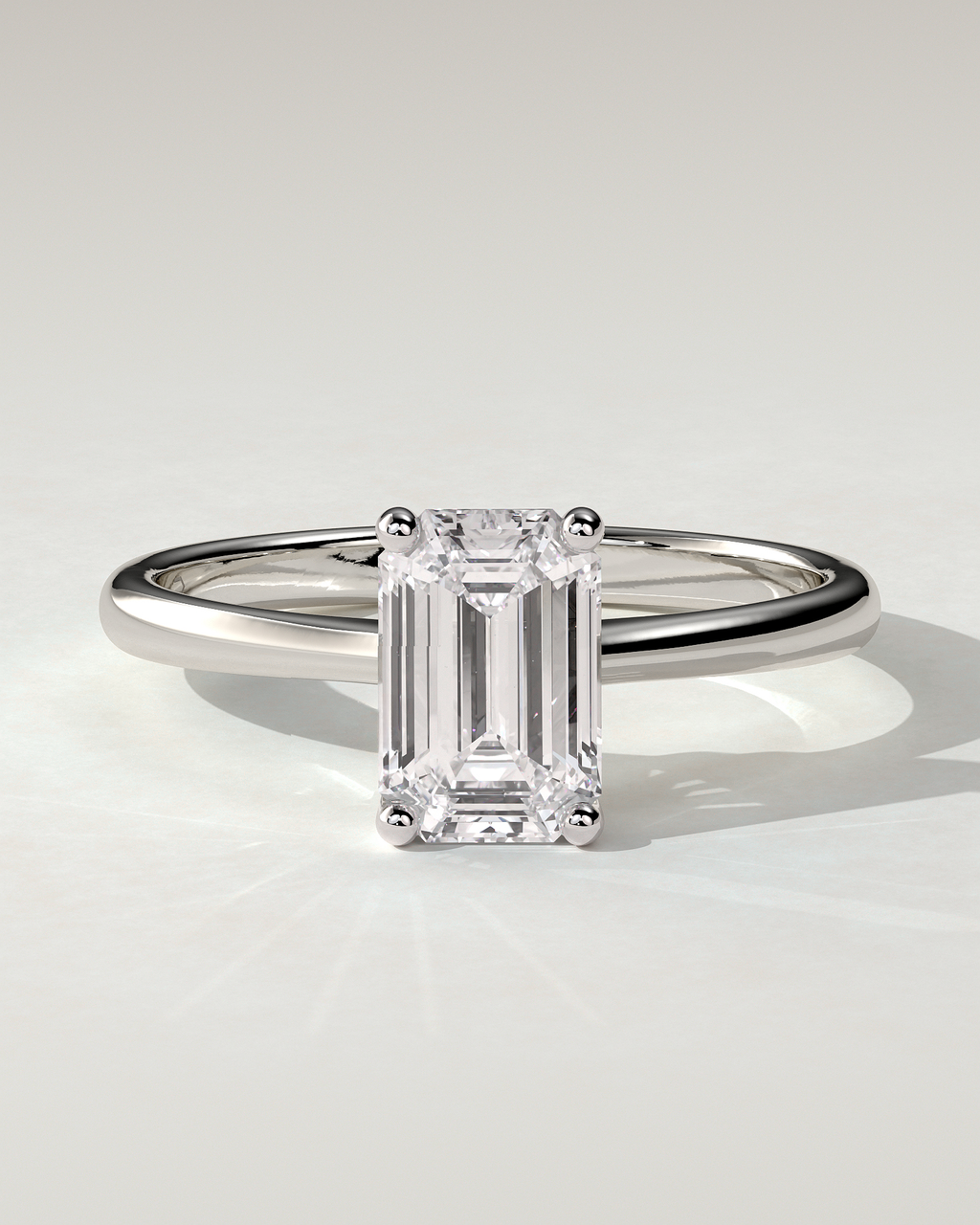 Freya Solitaire Emerald Ring