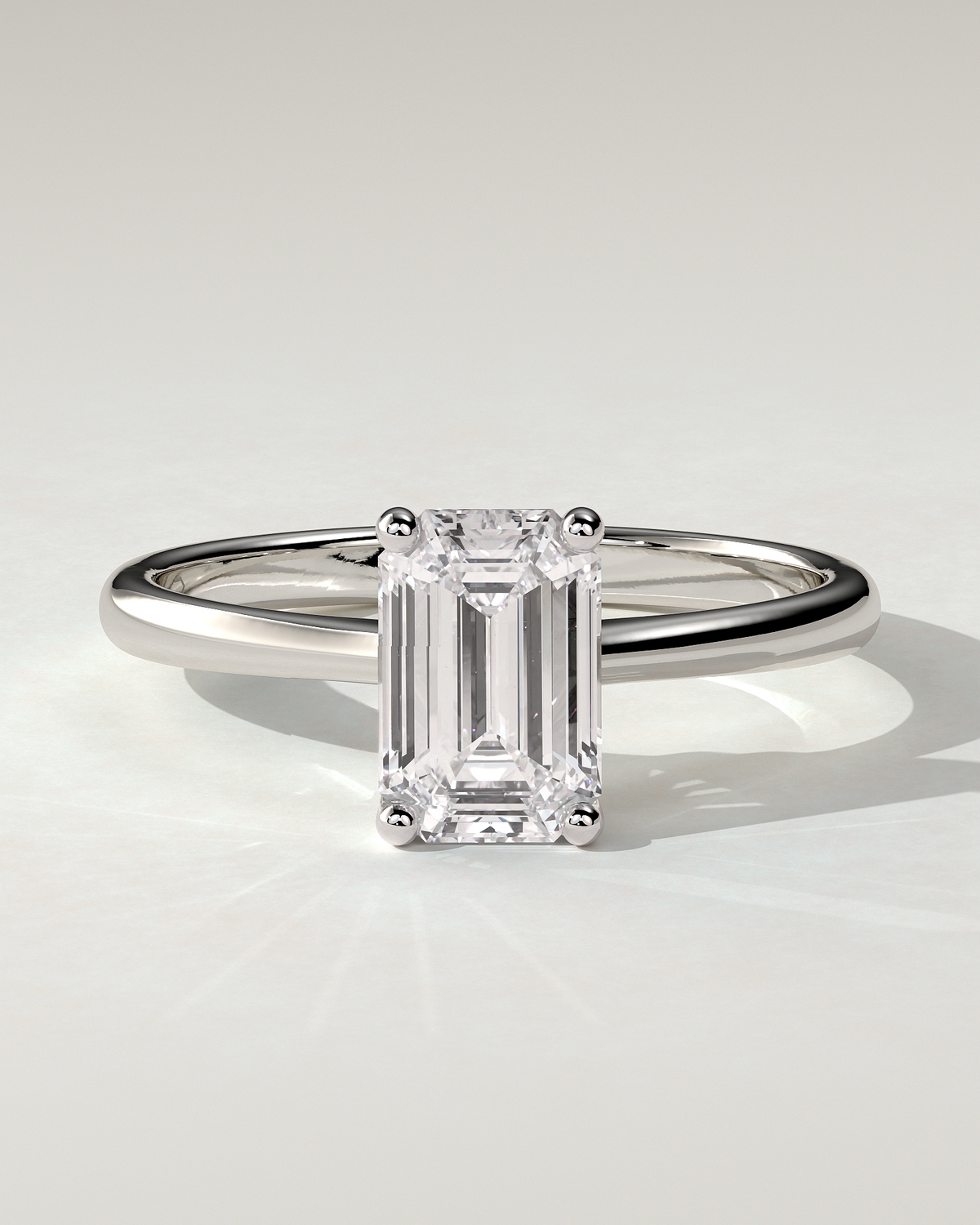 Freya Solitaire Emerald Ring