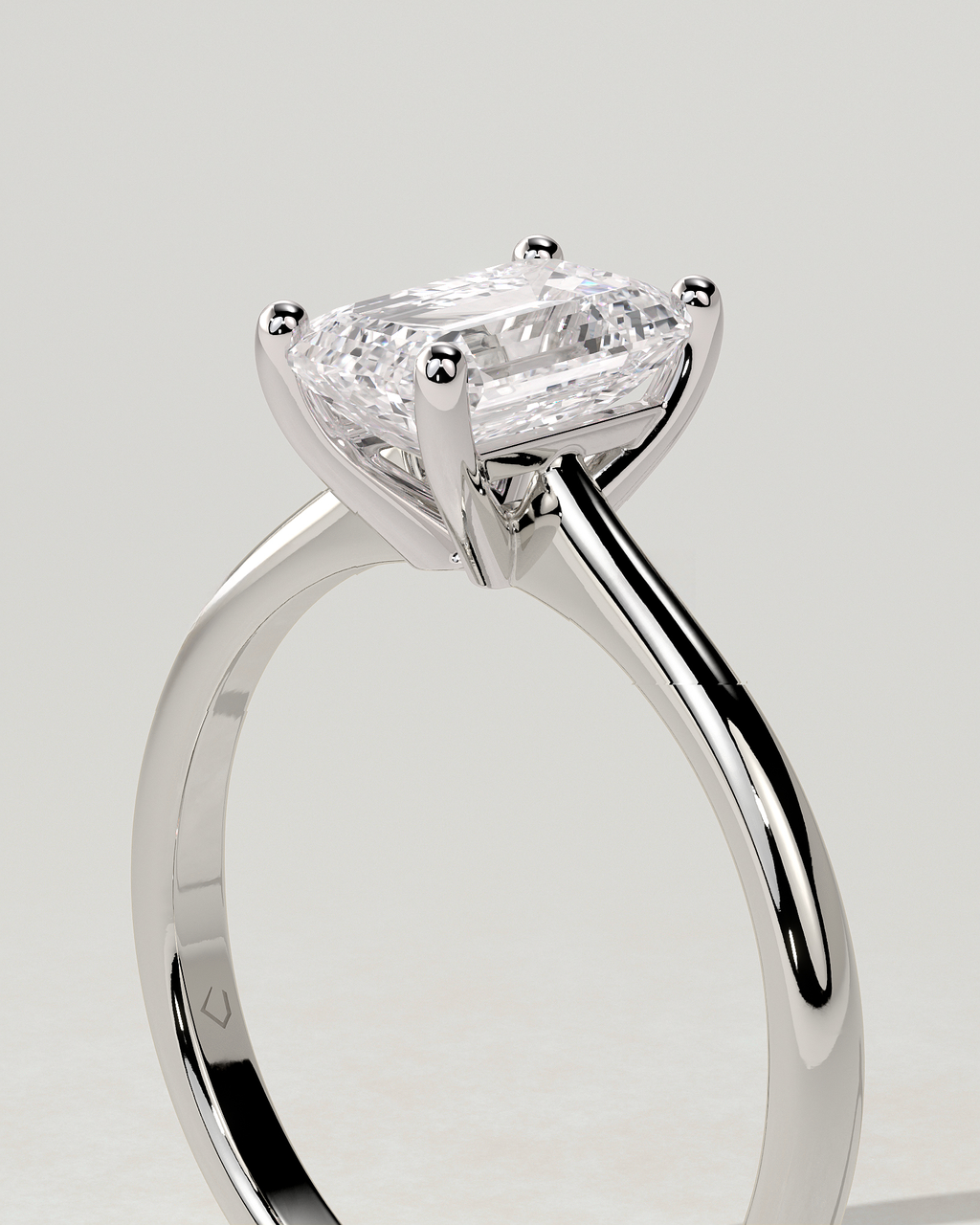 Freya Solitaire Emerald Ring