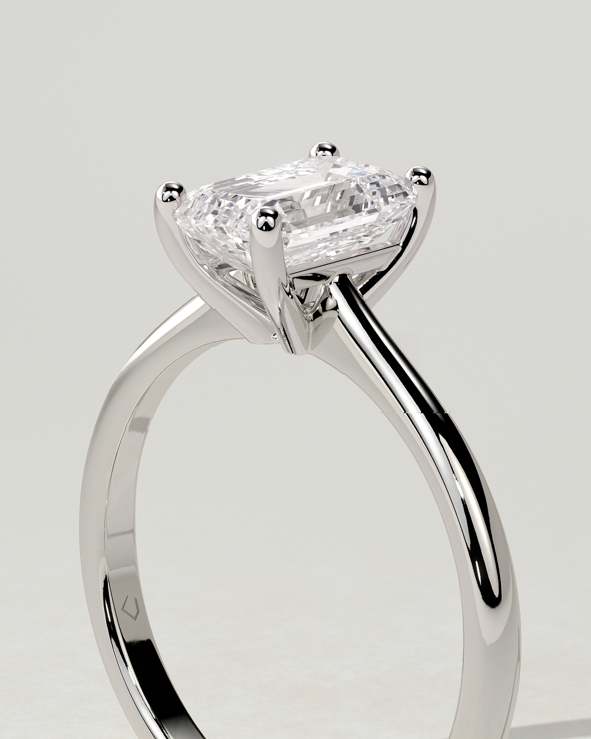 Freya Solitaire Emerald Ring