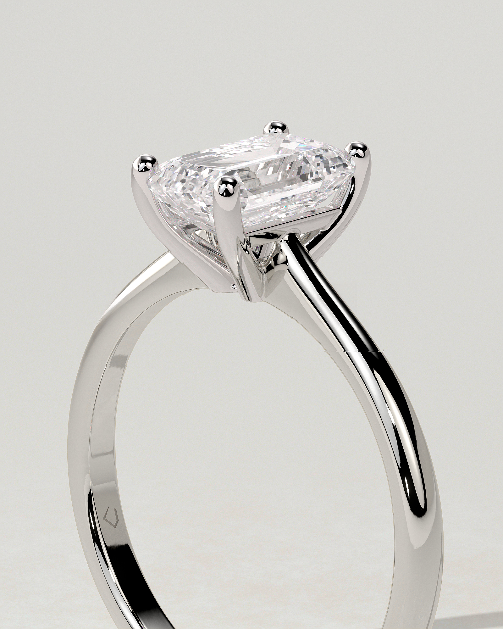 Freya Solitaire Emerald Ring