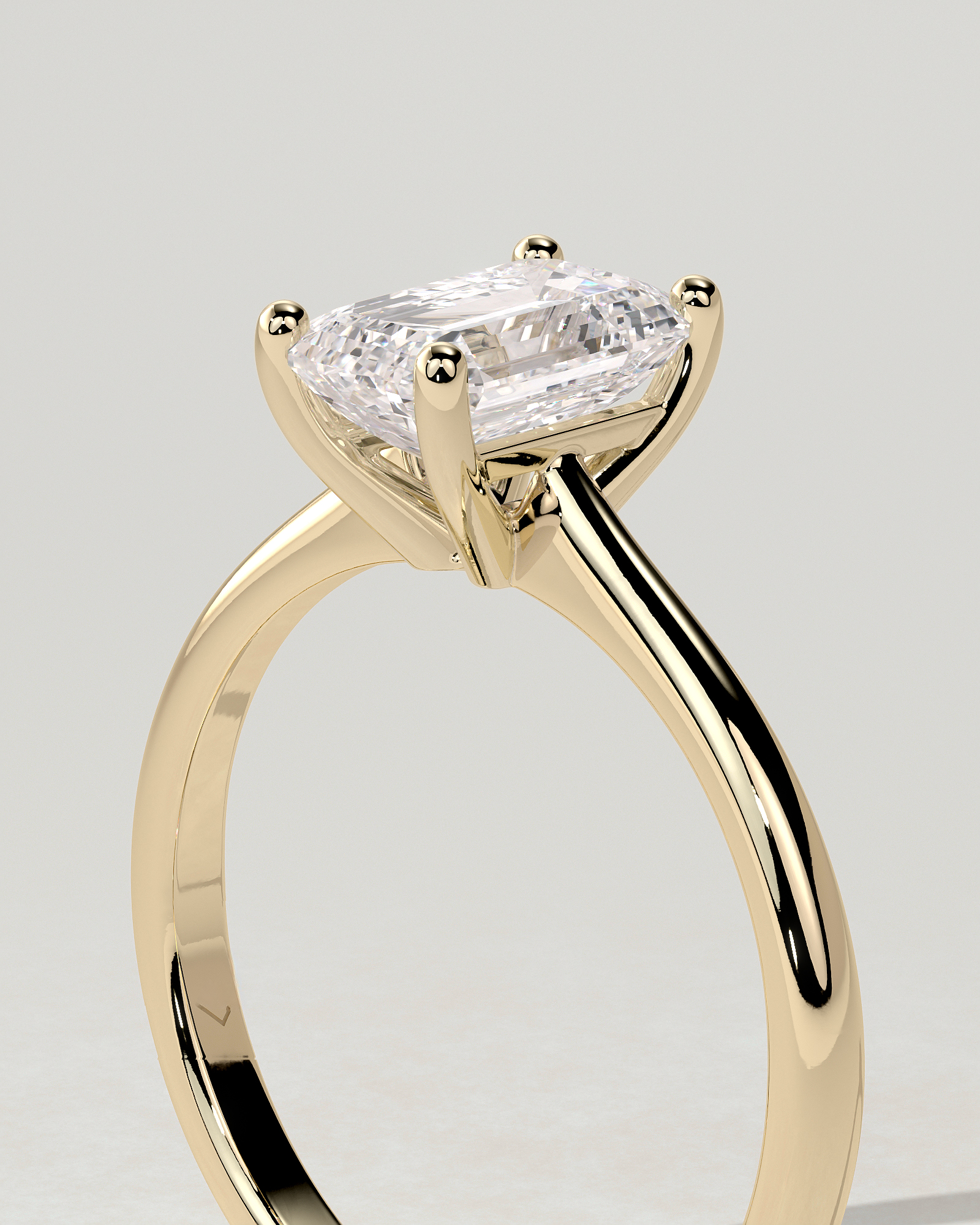 Freya Solitaire Emerald Ring