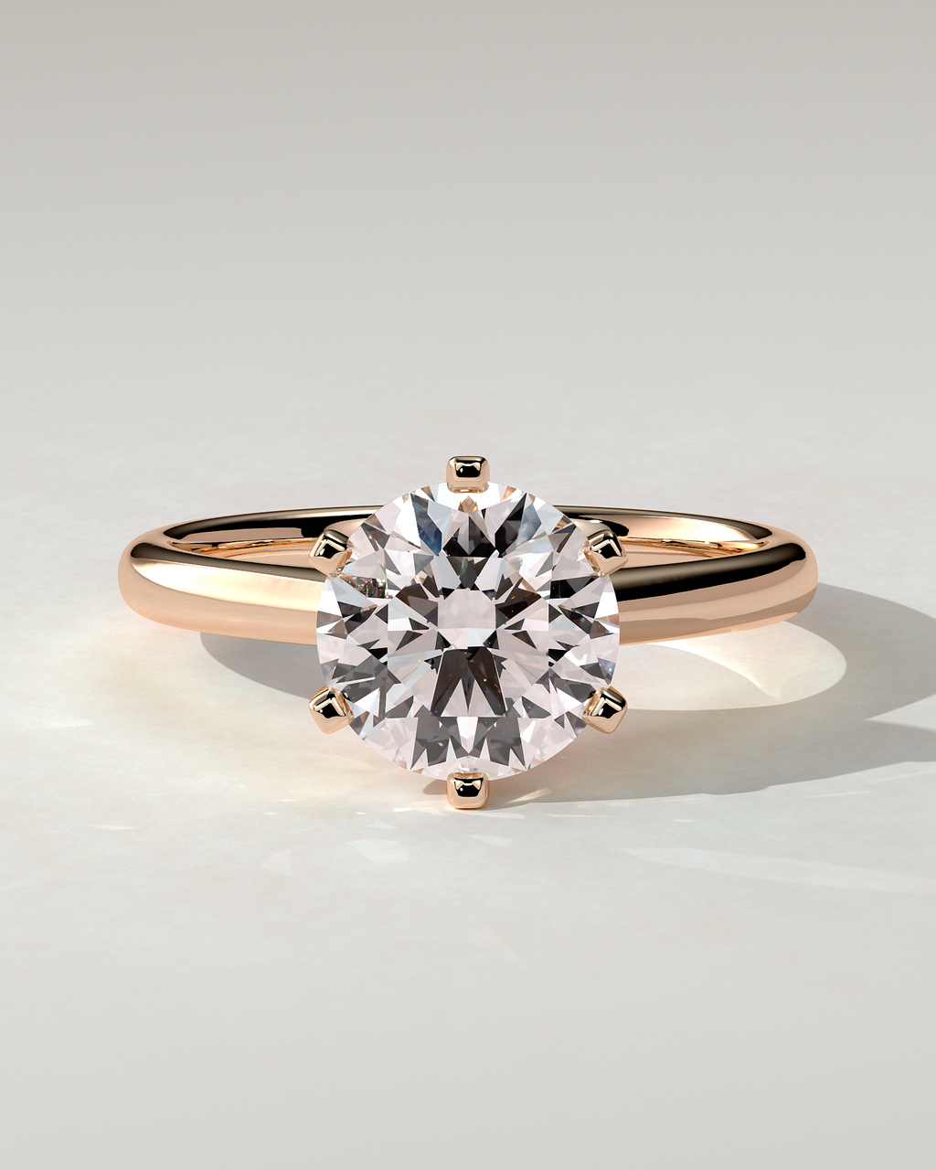 Gabrielle Solitaire Round Ring