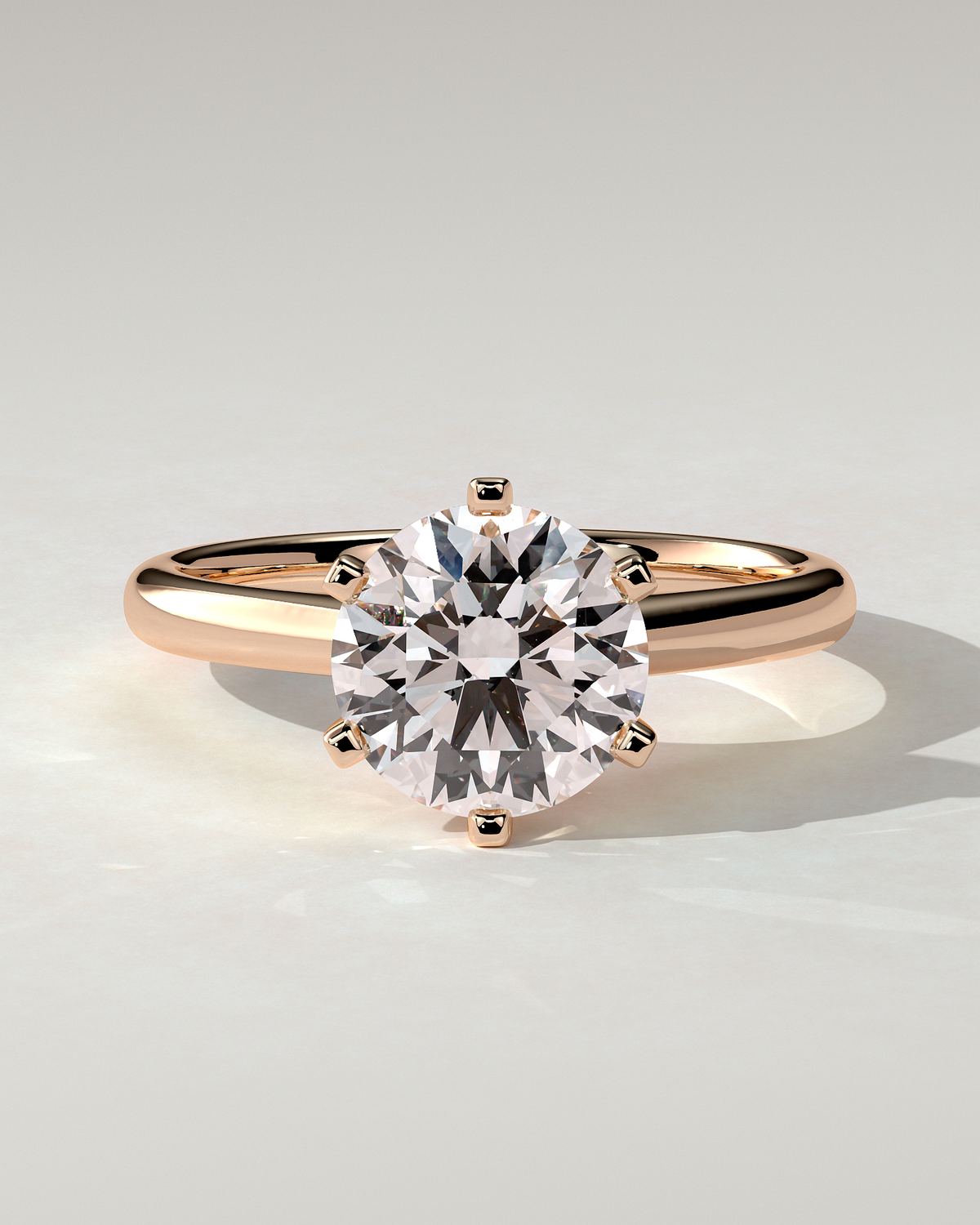Gabrielle Solitaire Round Ring