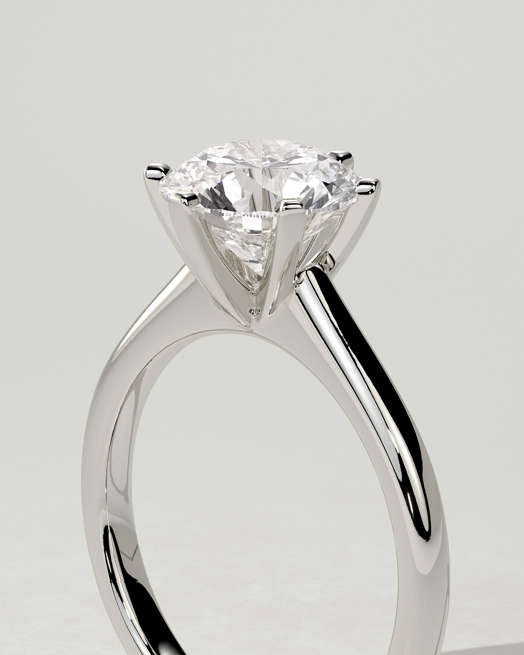Gabrielle Solitaire Round Ring