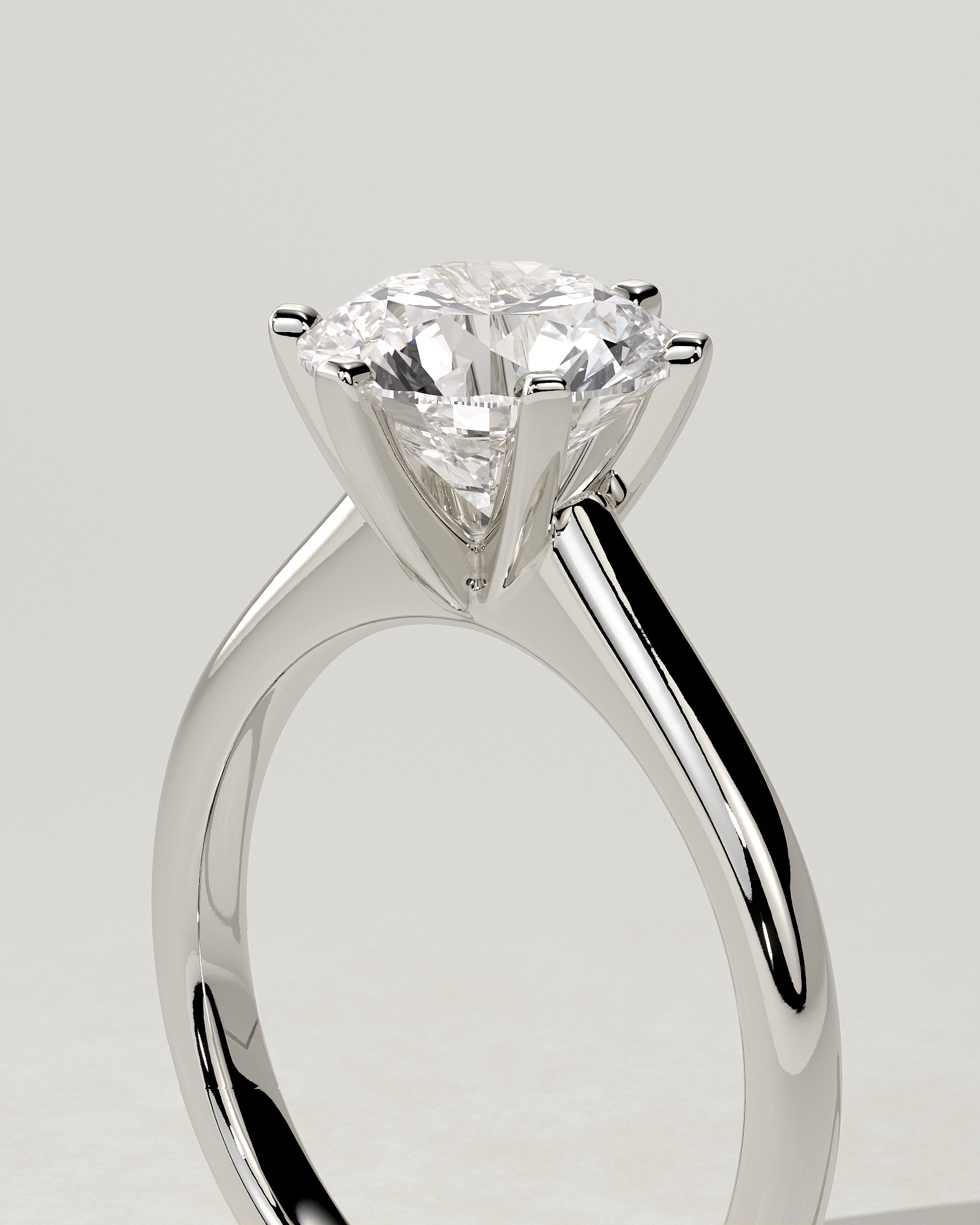 Gabrielle Solitaire Round Ring