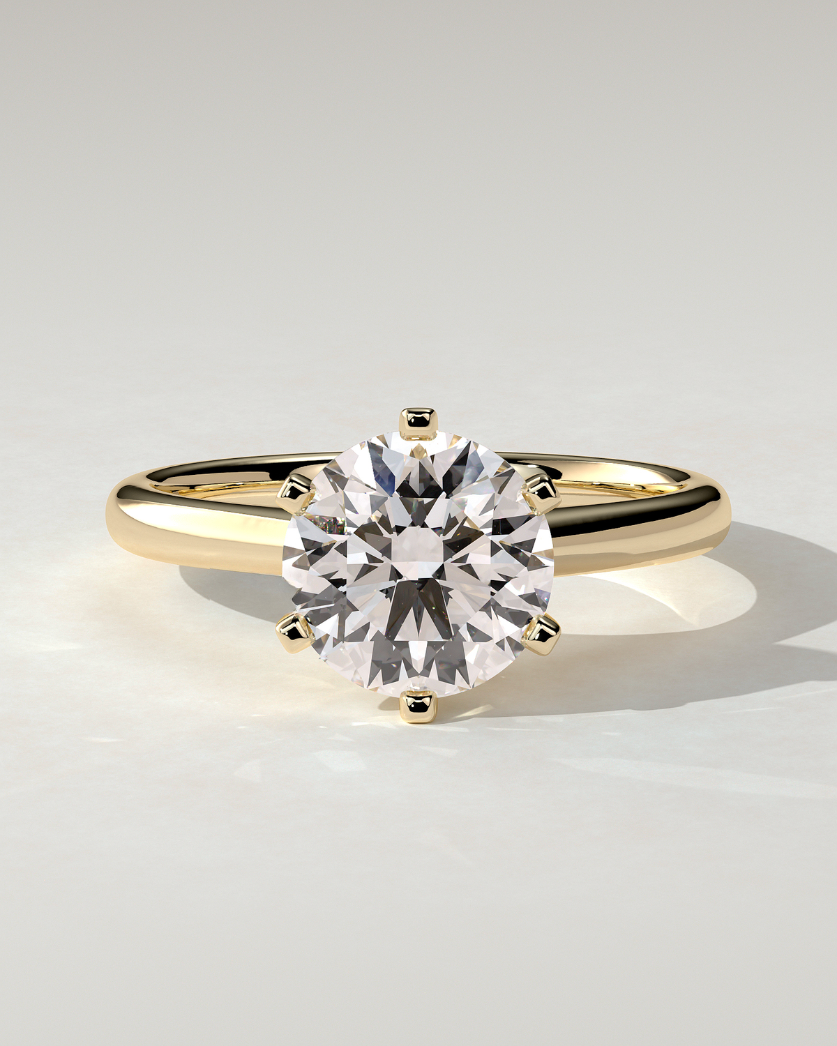 Gabrielle Solitaire Round Ring