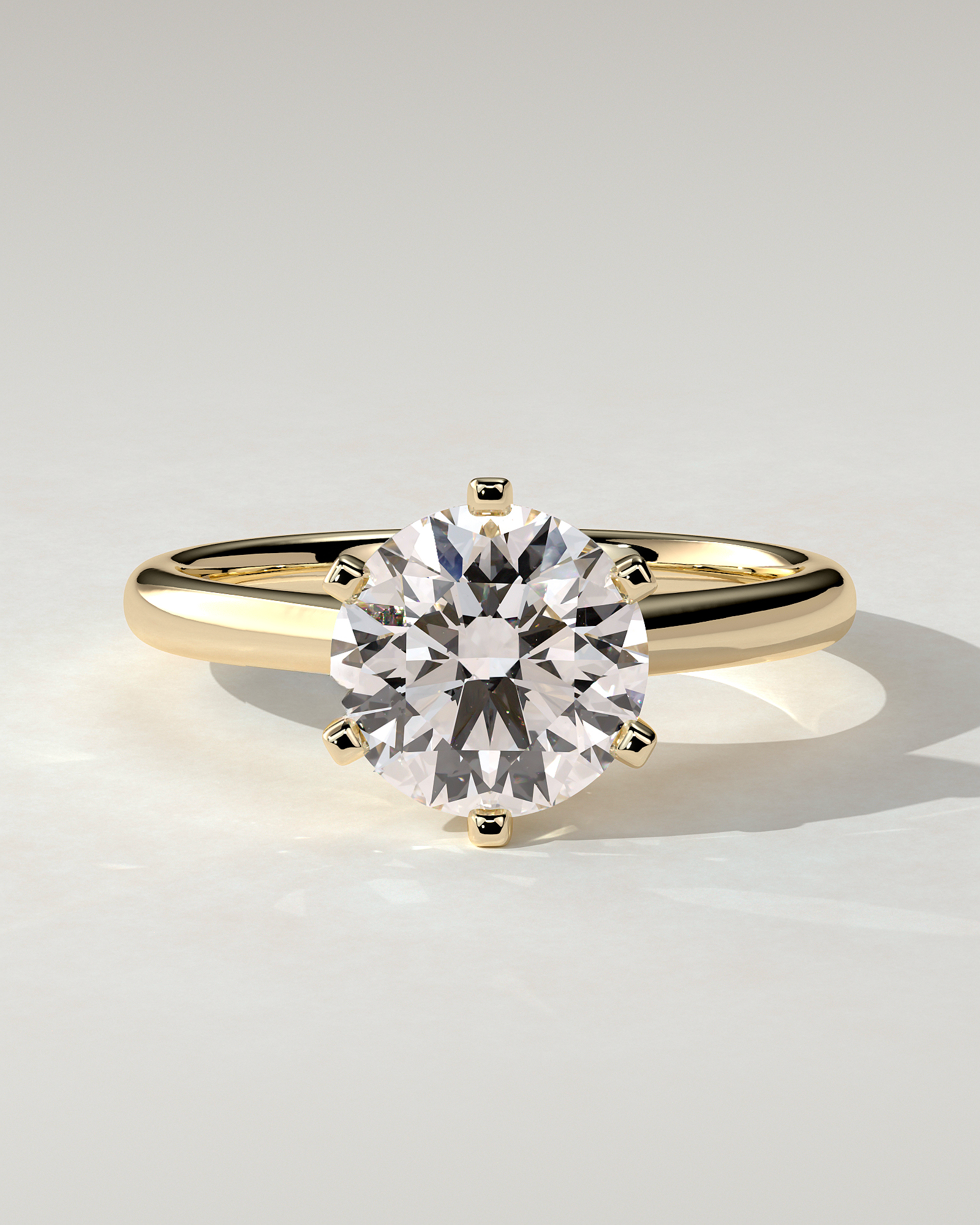 Gabrielle Solitaire Round Ring