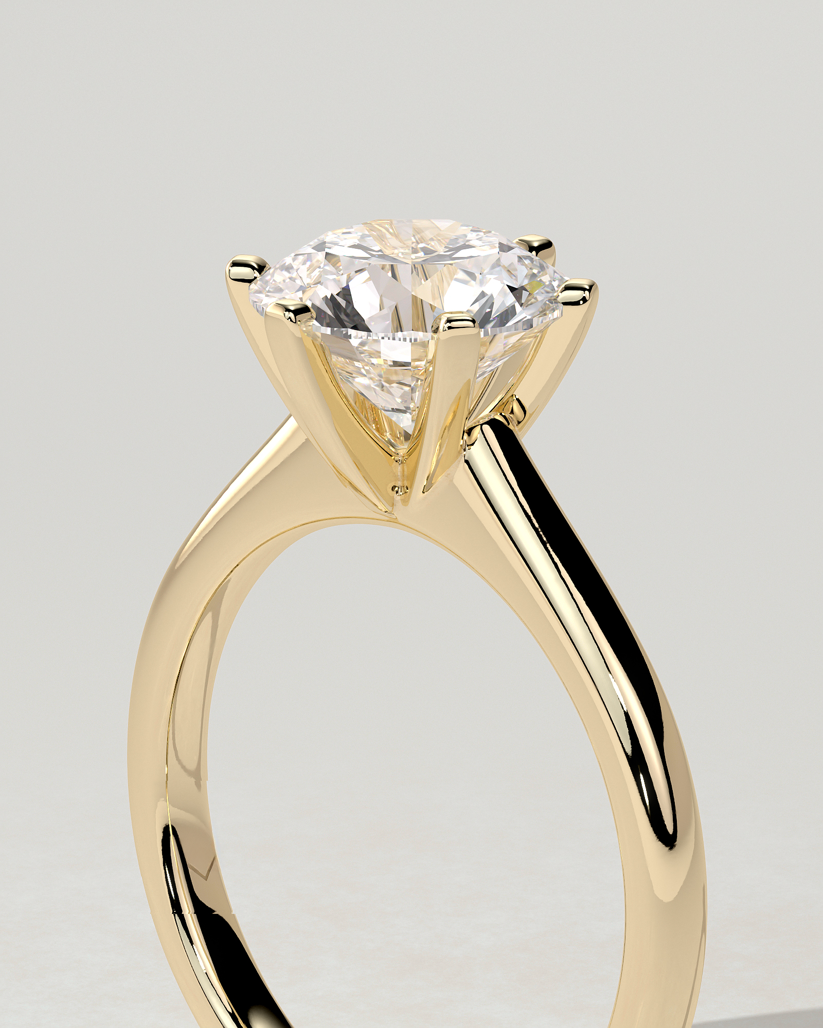 Gabrielle Solitaire Round Ring