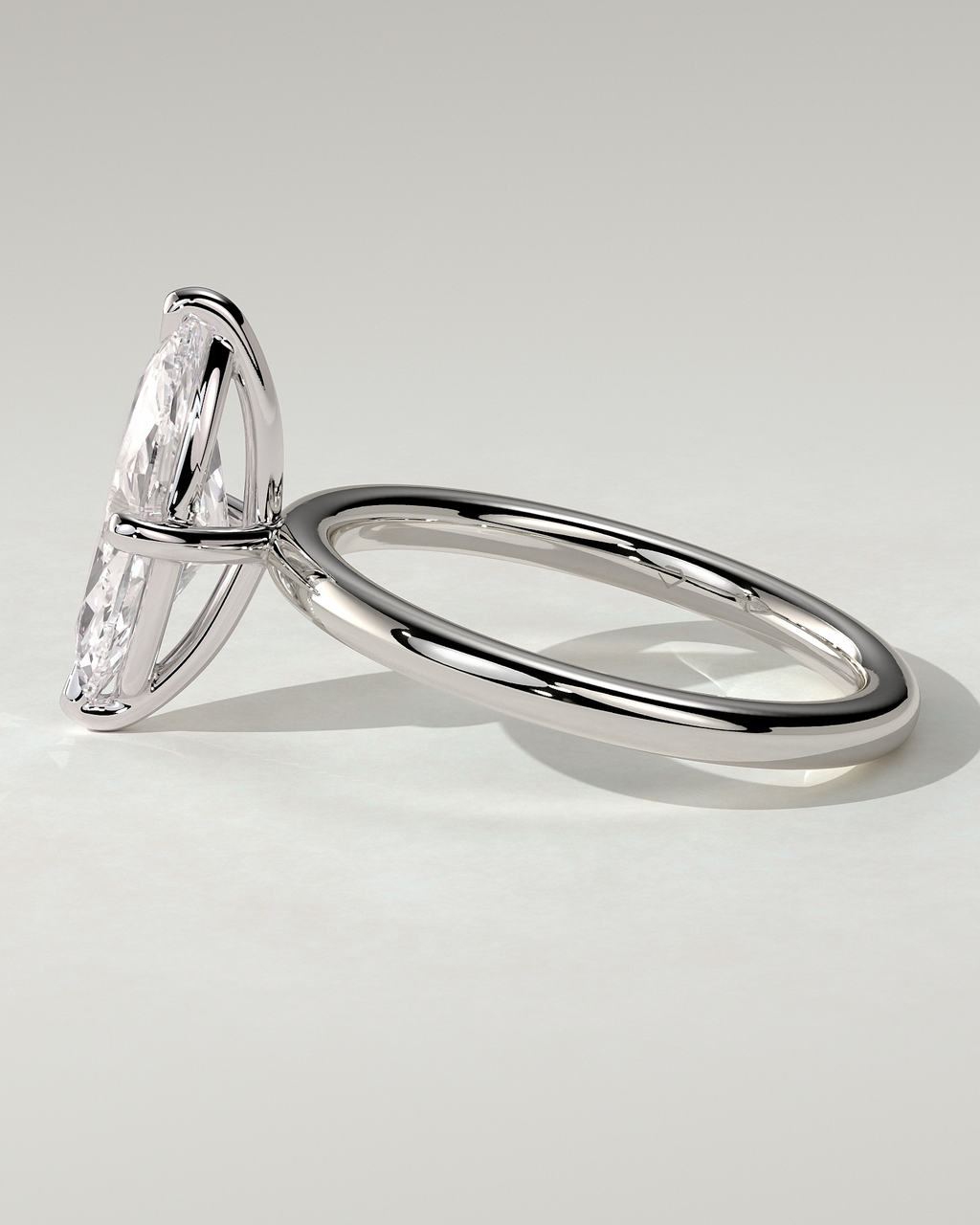 Genevieve Solitaire Marquise Ring
