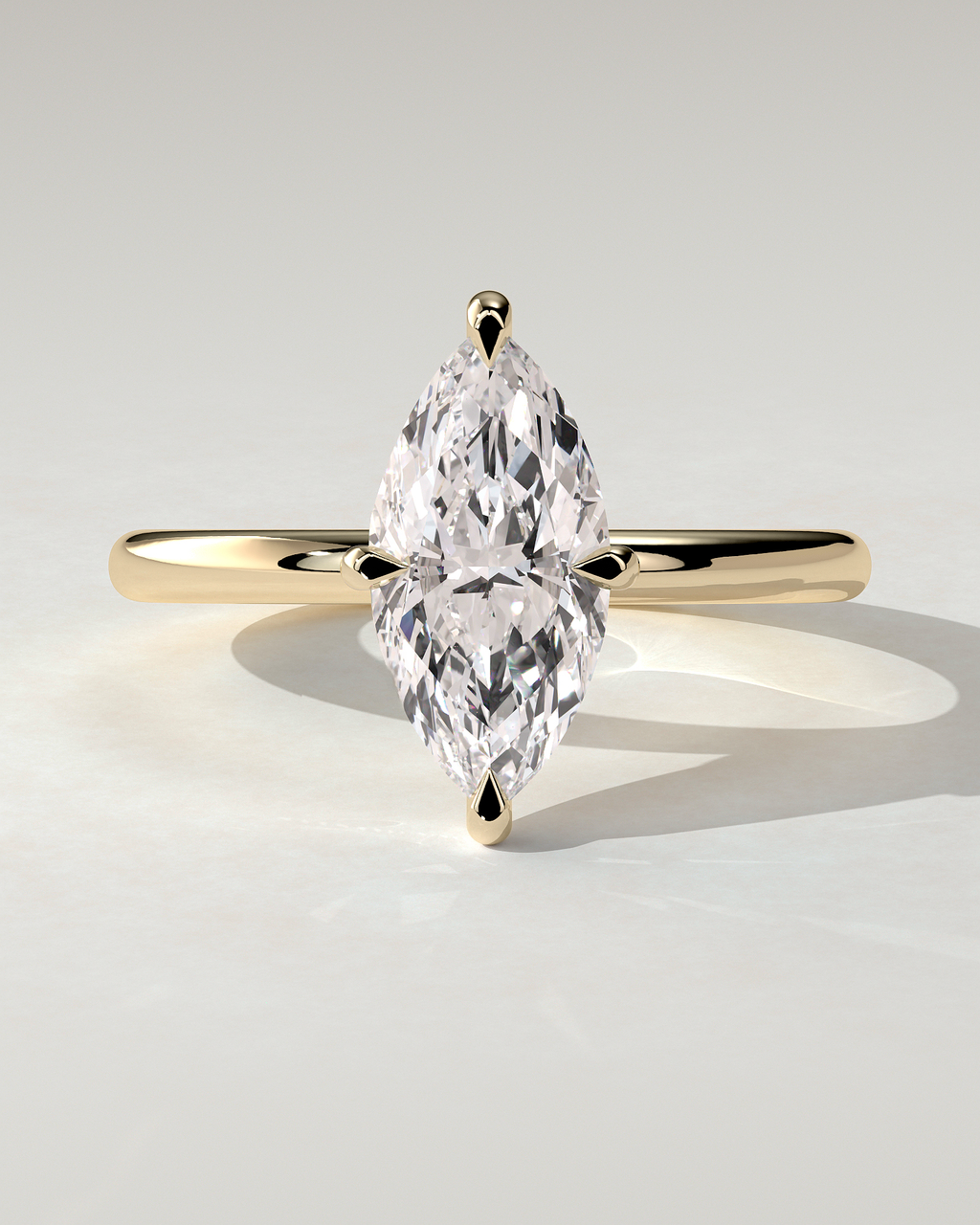 Genevieve Solitaire Marquise Ring