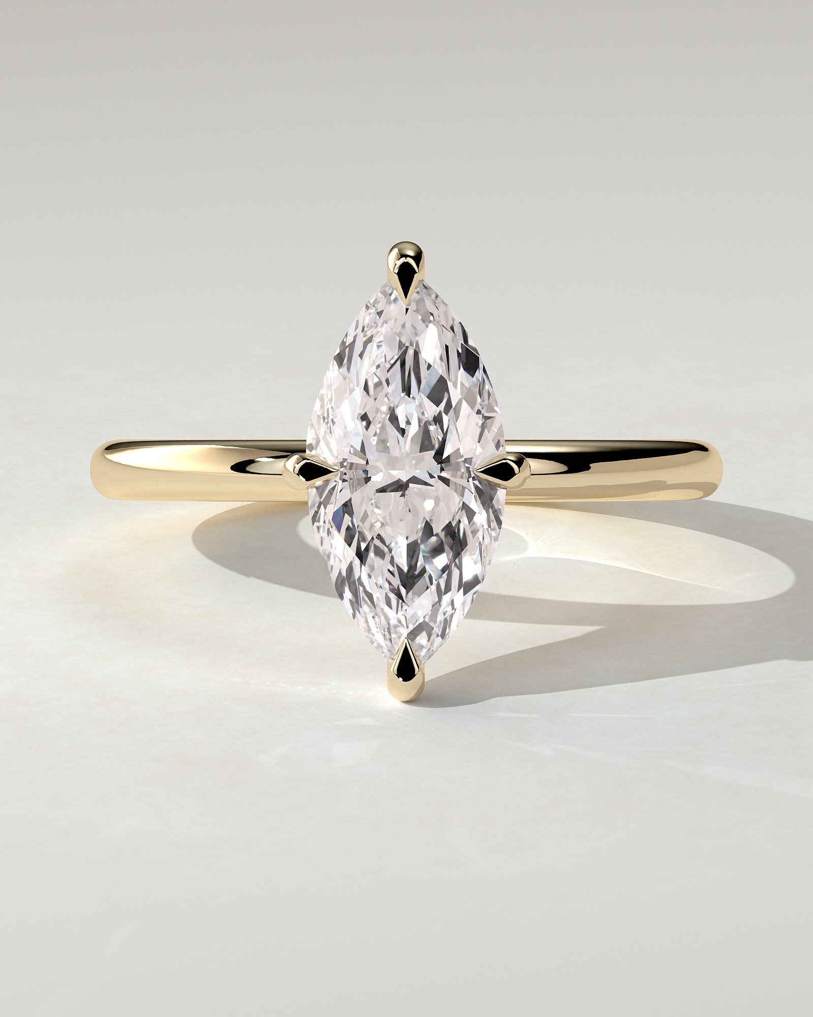 Genevieve Solitaire Marquise Ring