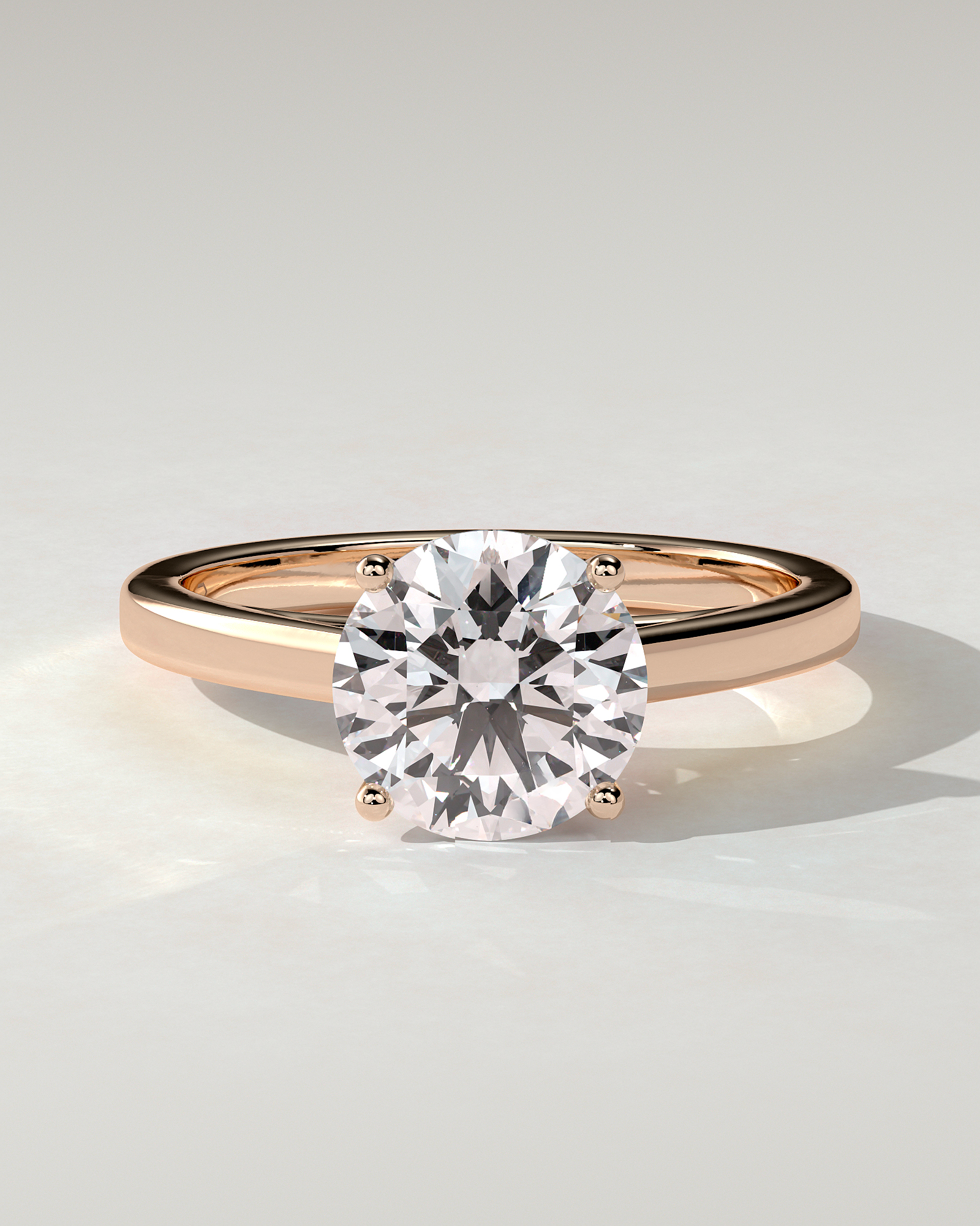 Georgia Solitaire Round Ring