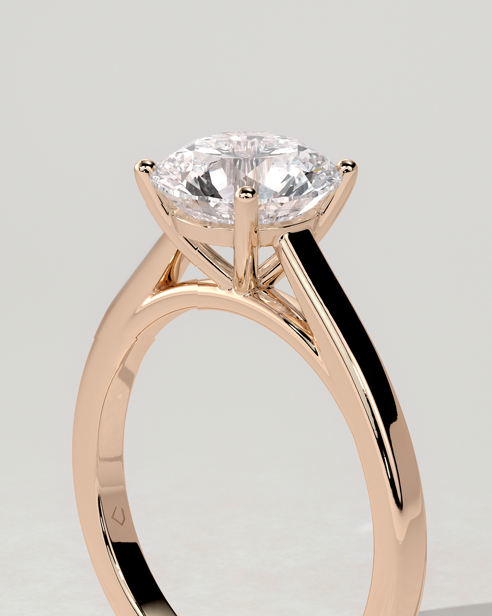 Georgia Solitaire Round Ring