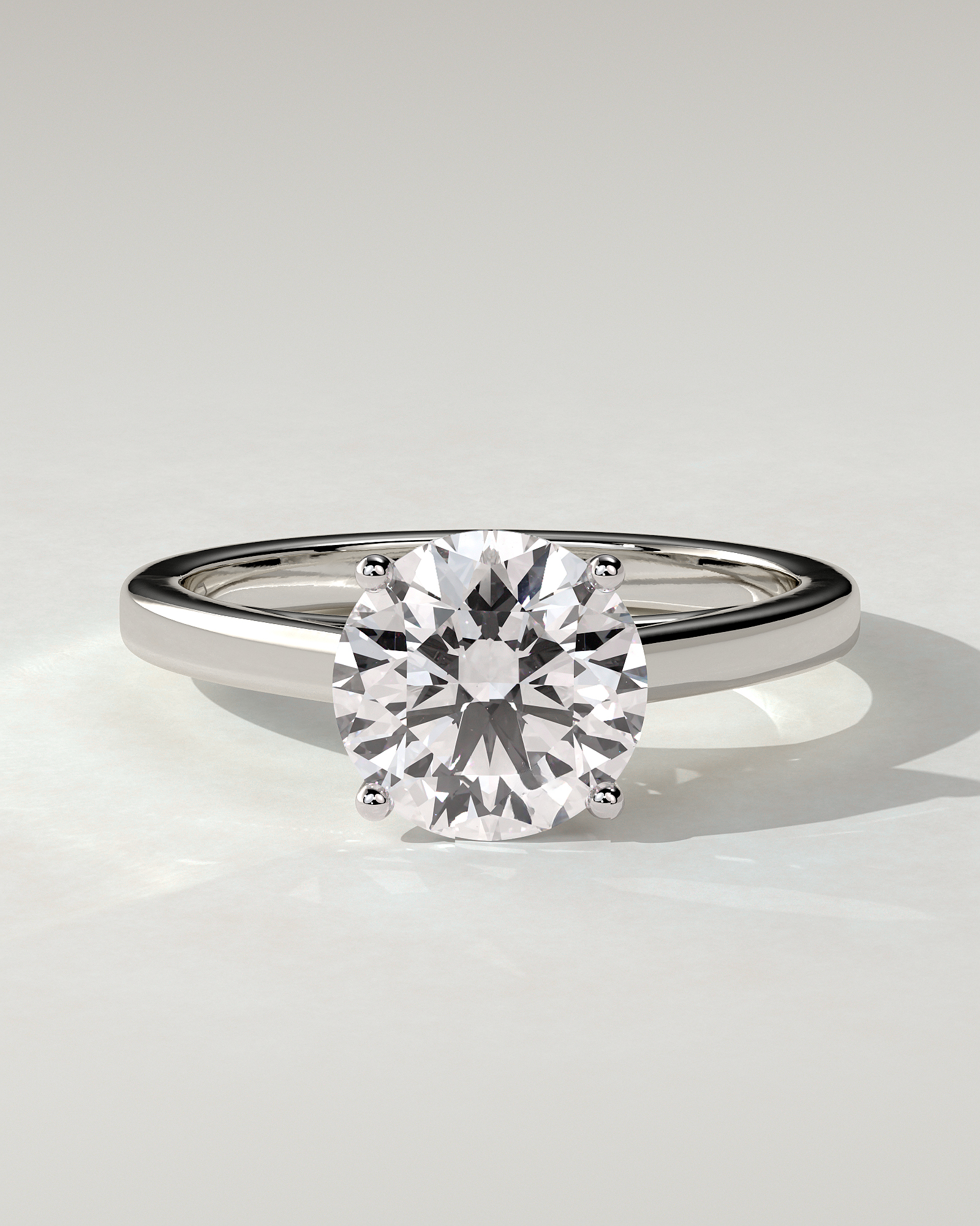 Georgia Solitaire Round Ring