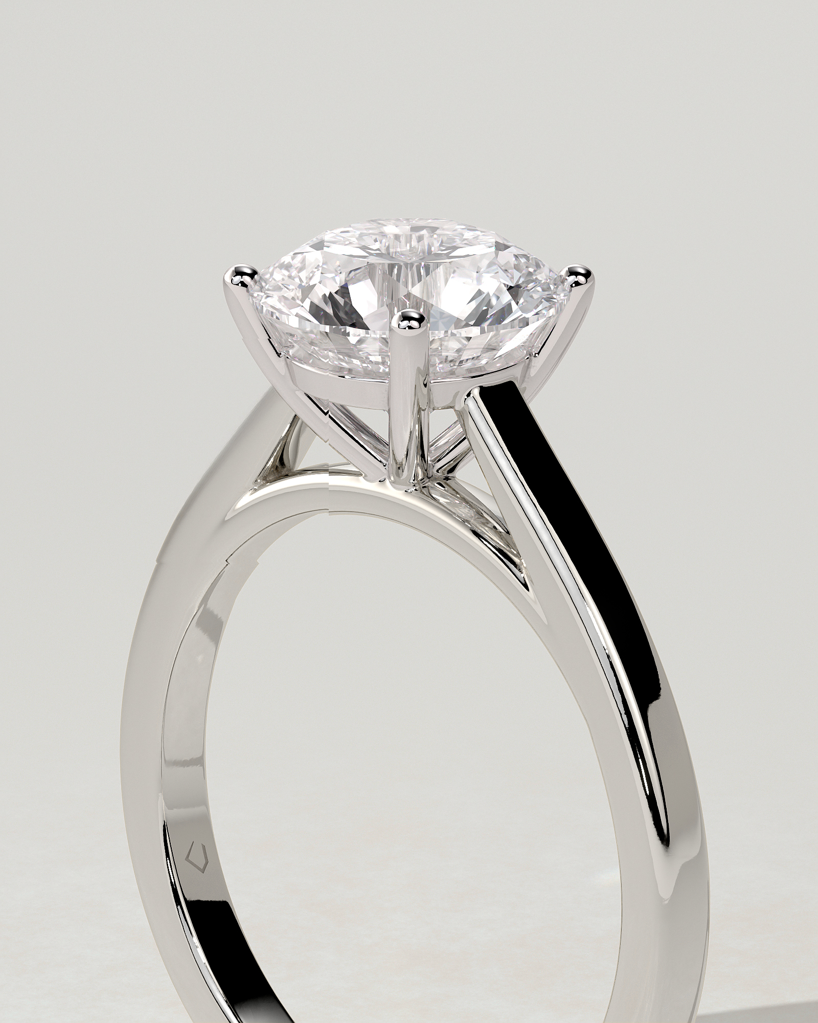 Georgia Solitaire Round Ring