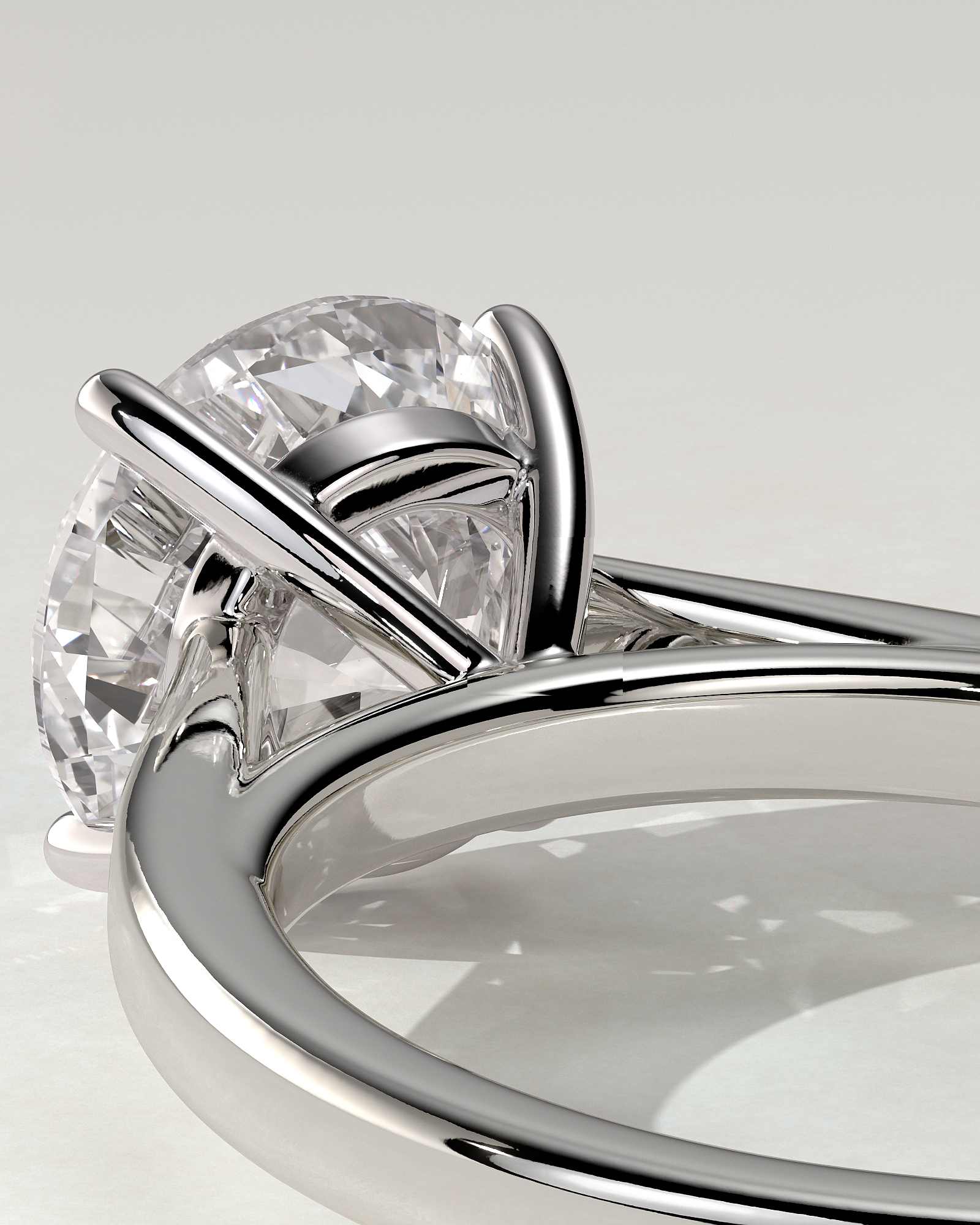 Georgia Solitaire Round Ring
