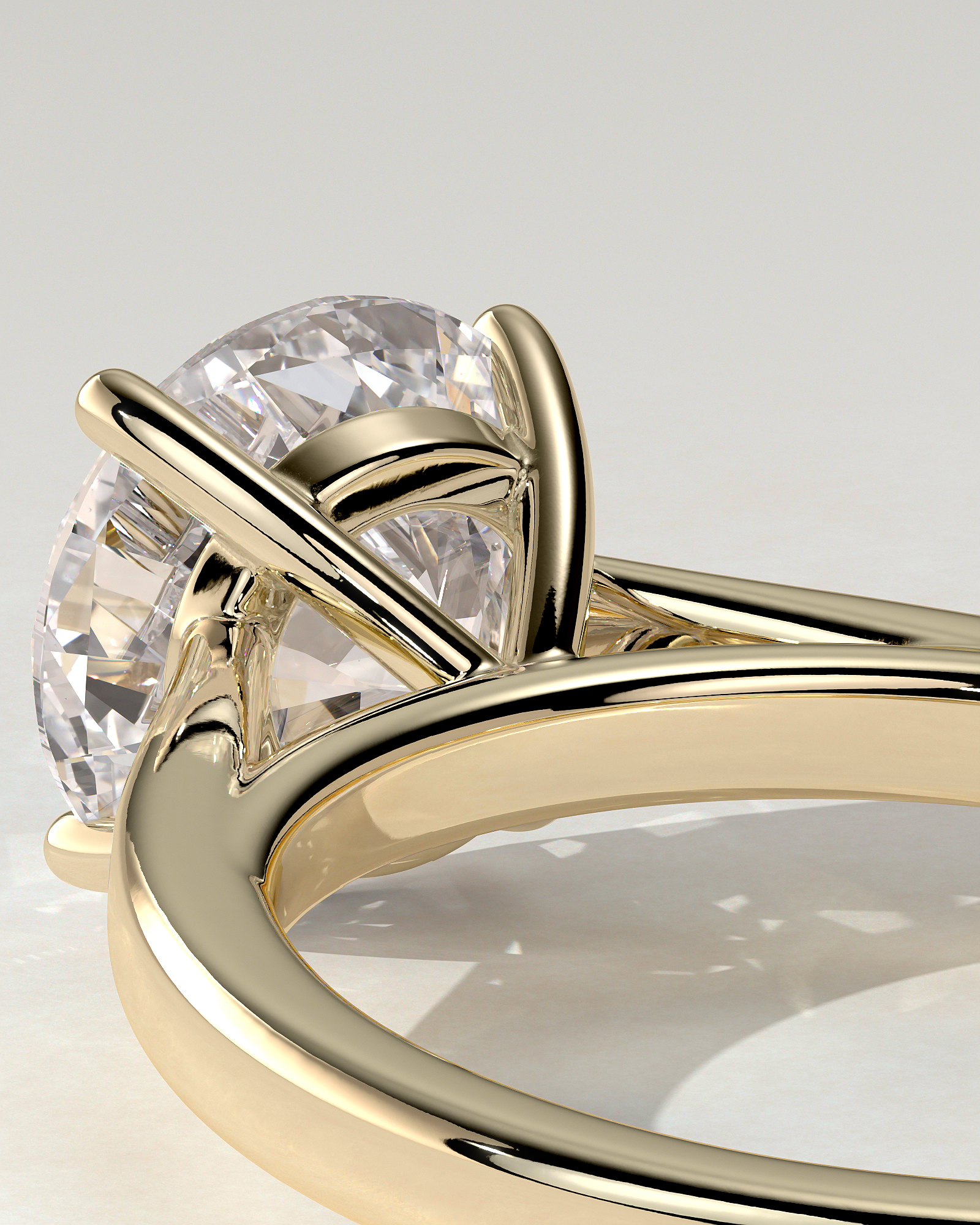 Georgia Solitaire Round Ring