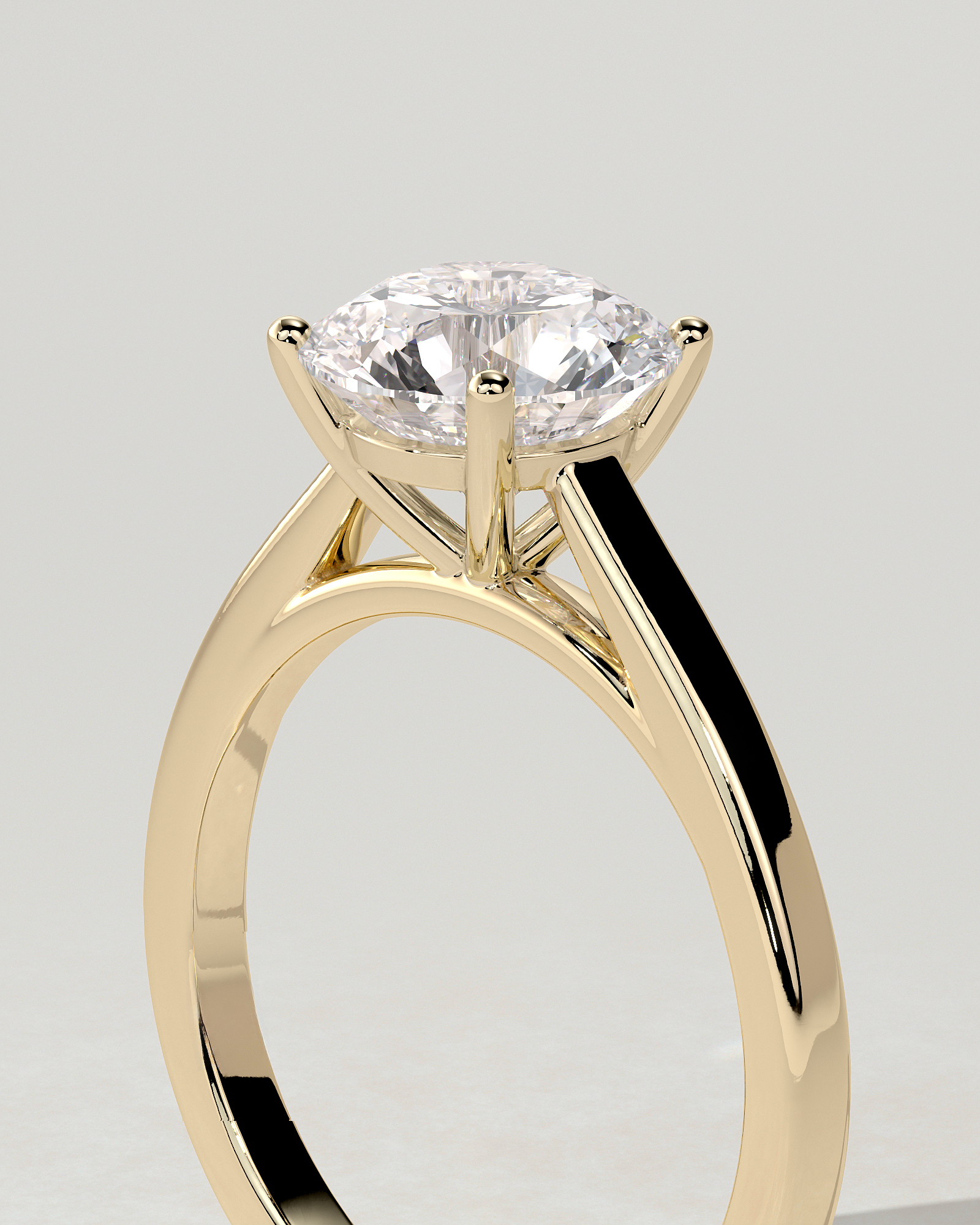 Georgia Solitaire Round Ring
